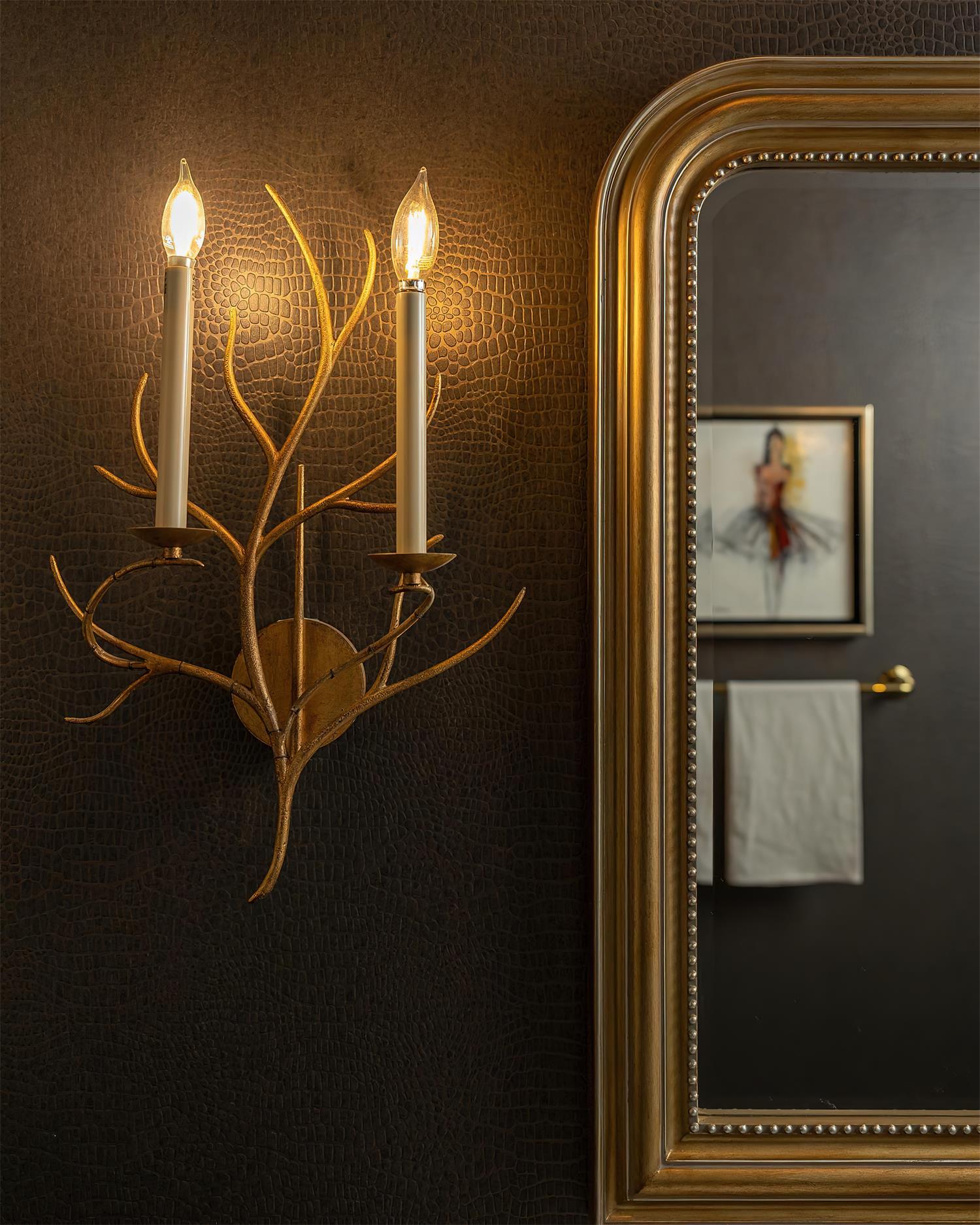 Duvor Applique Murale Double Bougie