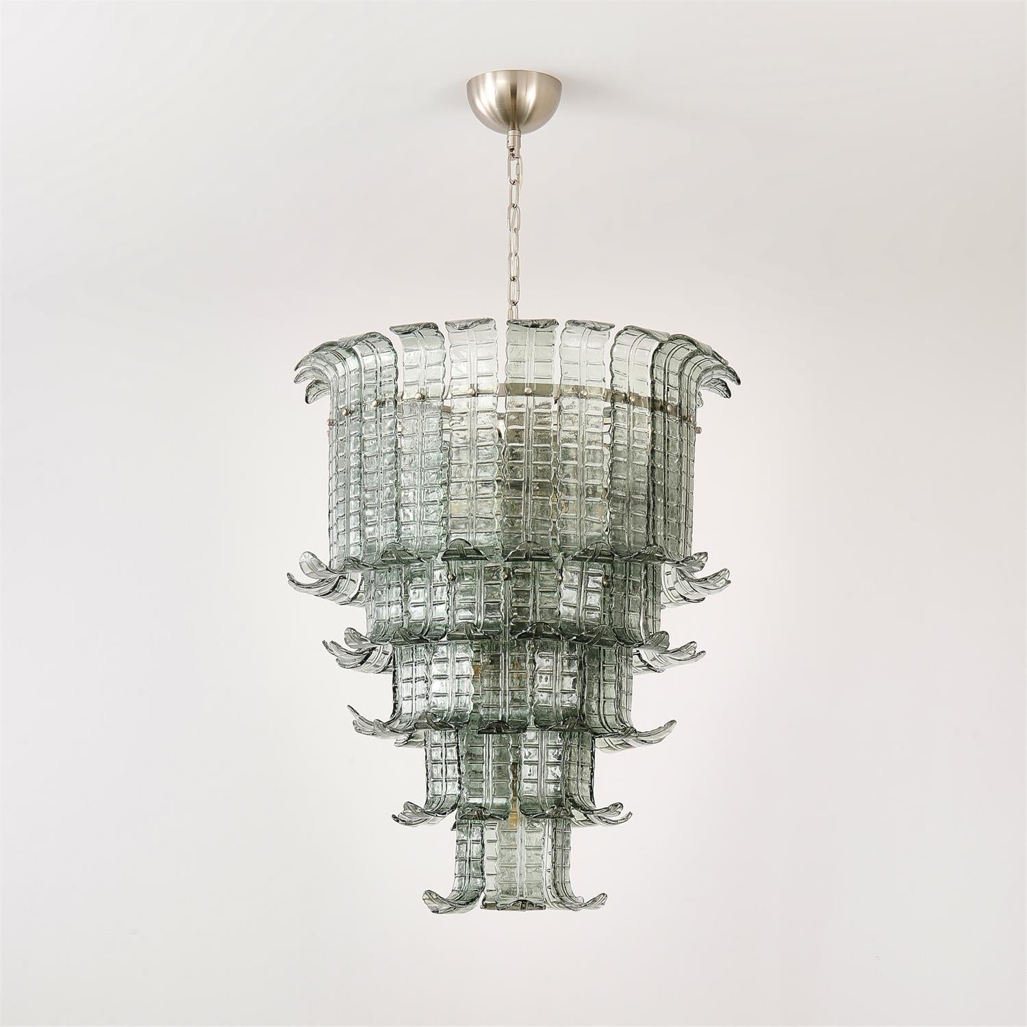 Brasher Lustre en Verre de Murano à Plusieurs Niveaux élégant
