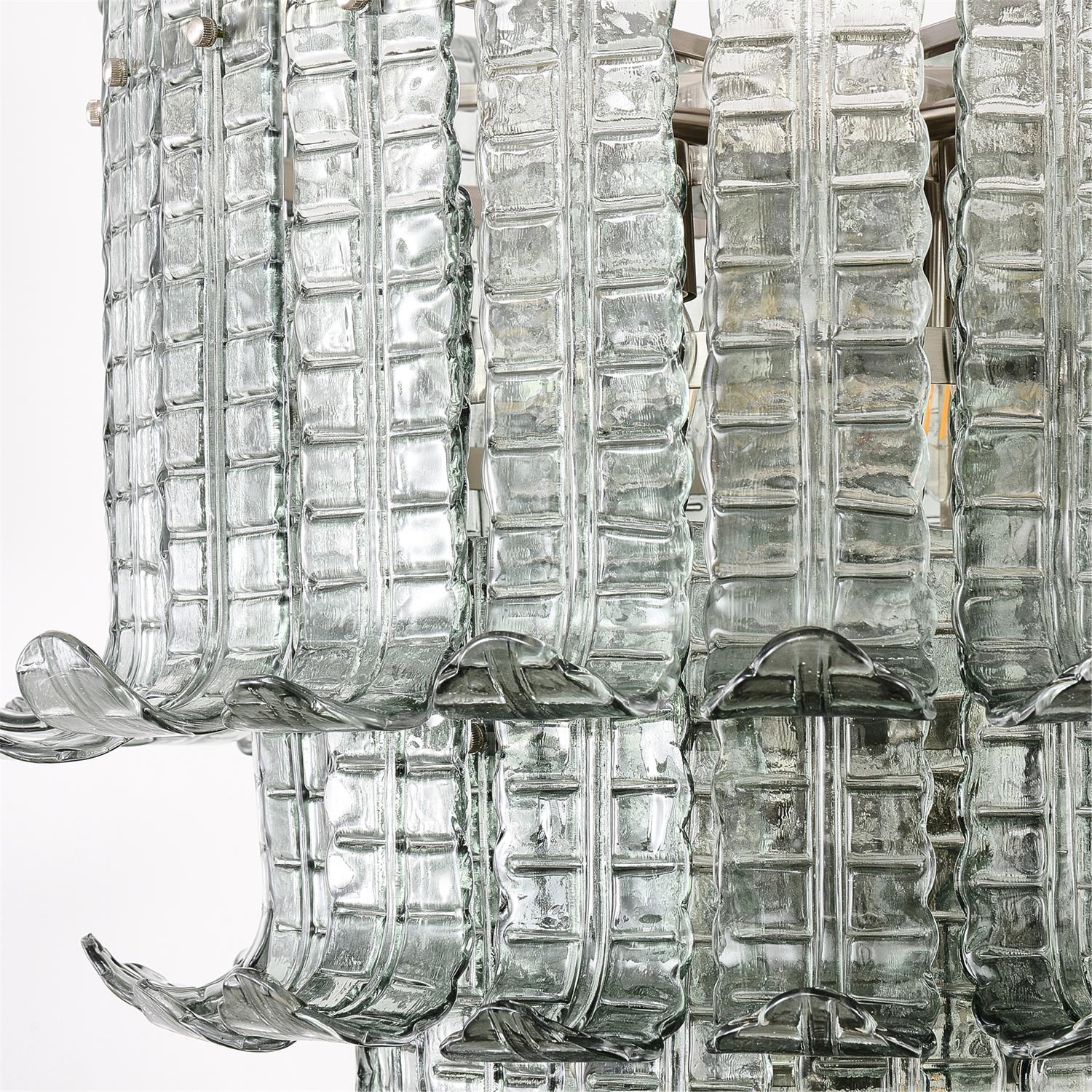 Brasher Lustre en Verre de Murano à Plusieurs Niveaux élégant