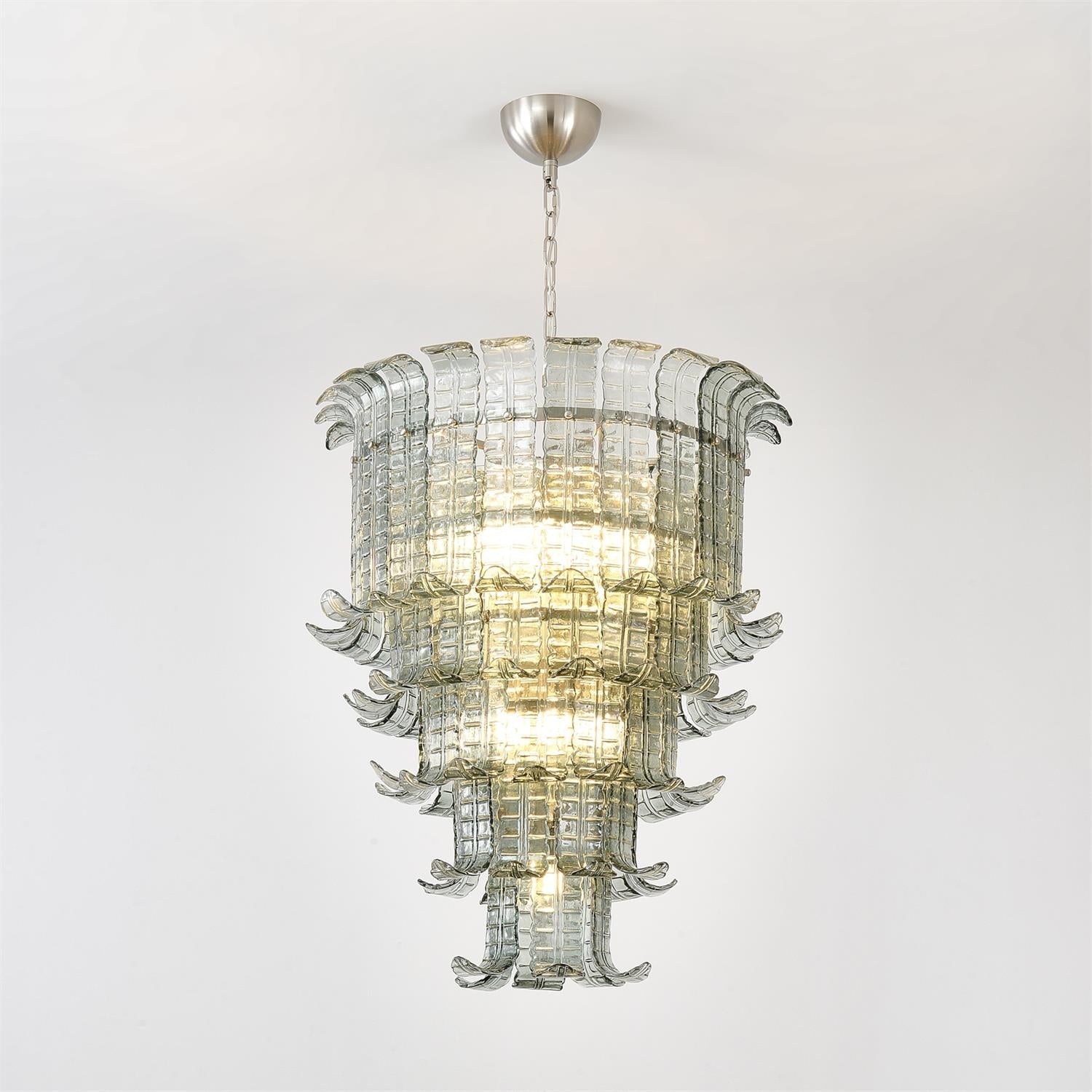 Brasher Lustre en Verre de Murano à Plusieurs Niveaux élégant
