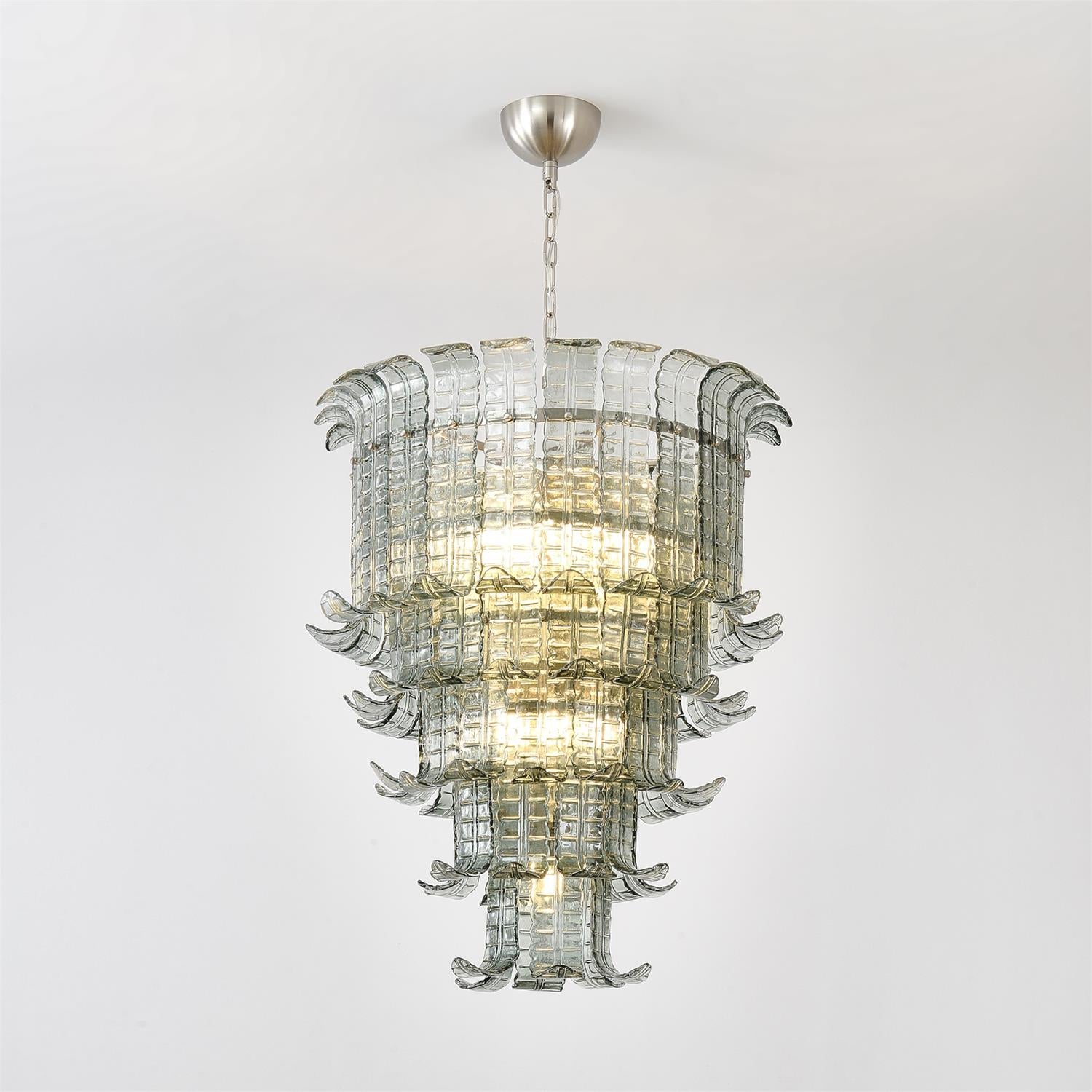 Brasher Lustre en Verre de Murano à Plusieurs Niveaux élégant