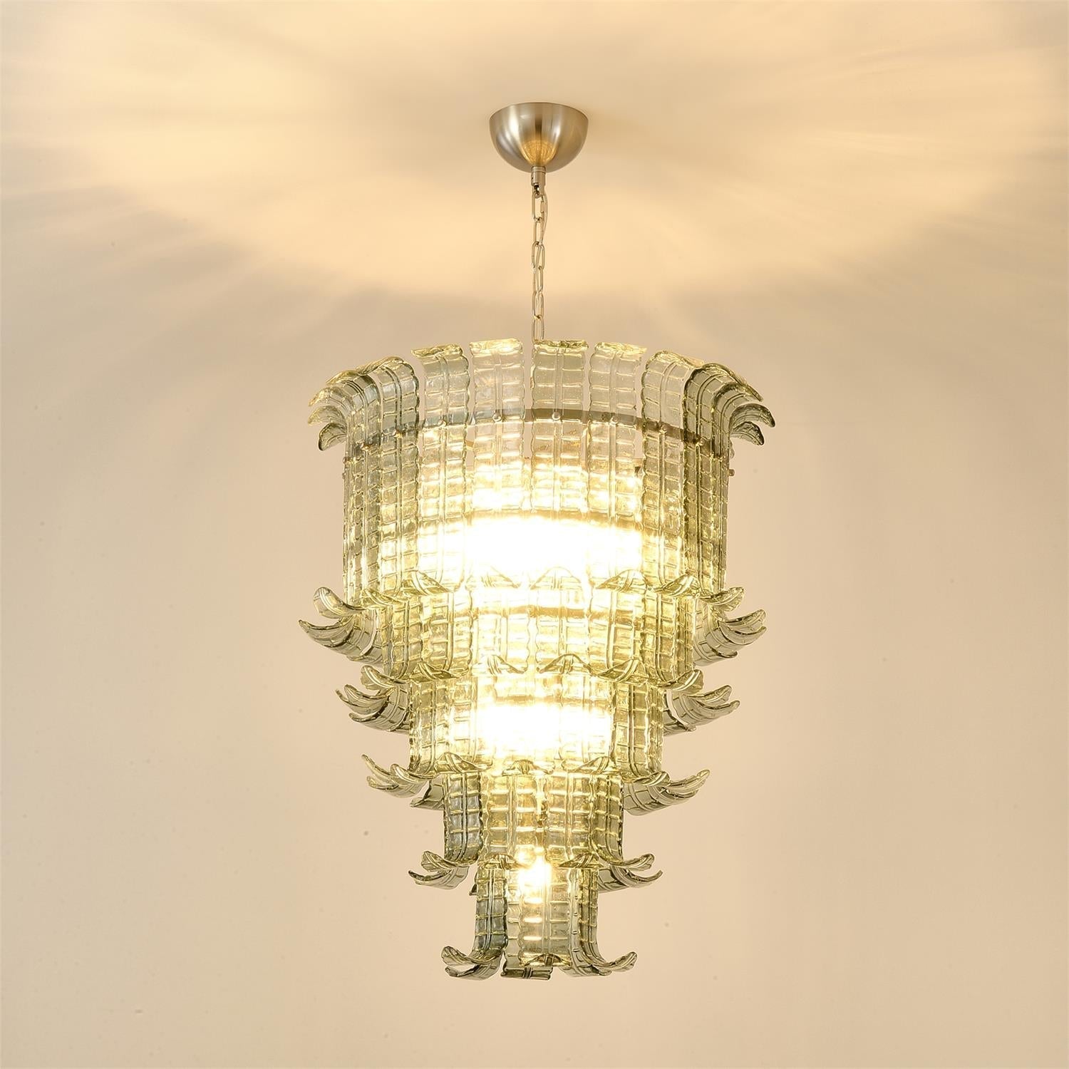 Brasher Lustre en Verre de Murano à Plusieurs Niveaux élégant