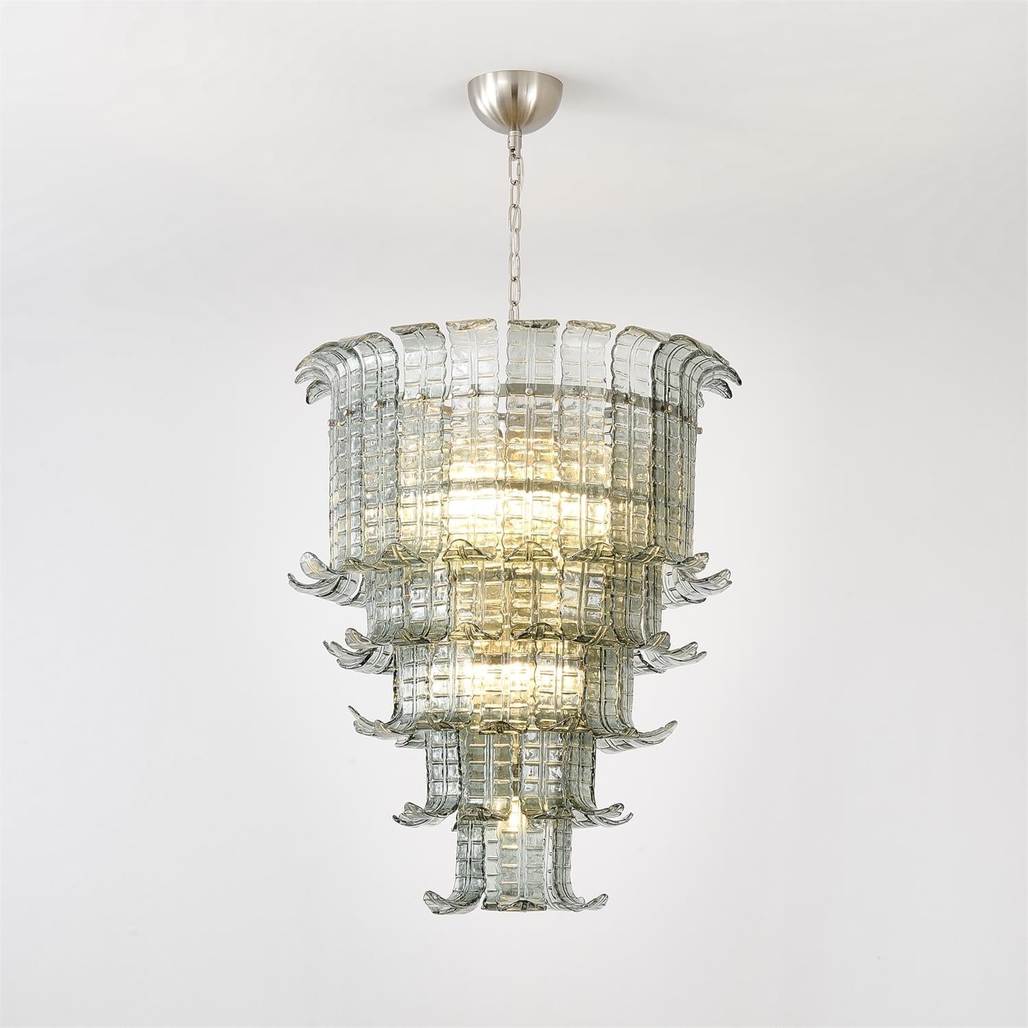 Brasher Lustre en Verre de Murano à Plusieurs Niveaux élégant