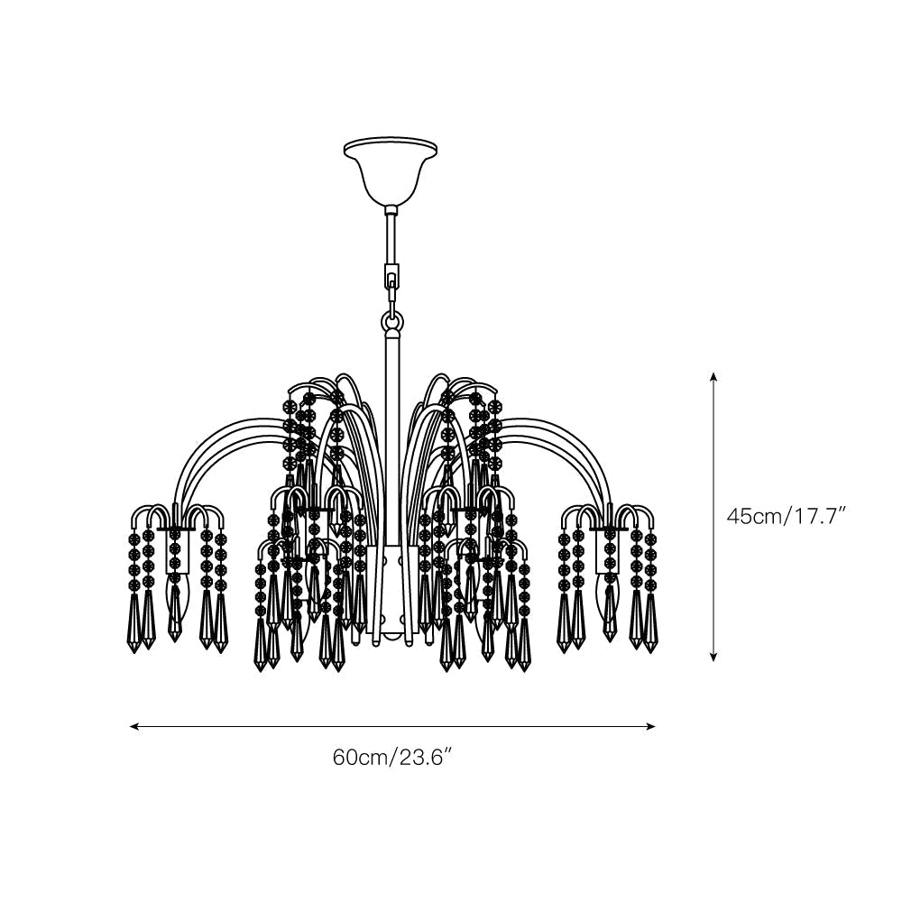 Voyant Prime Luxe Bougie Cristal Lustre