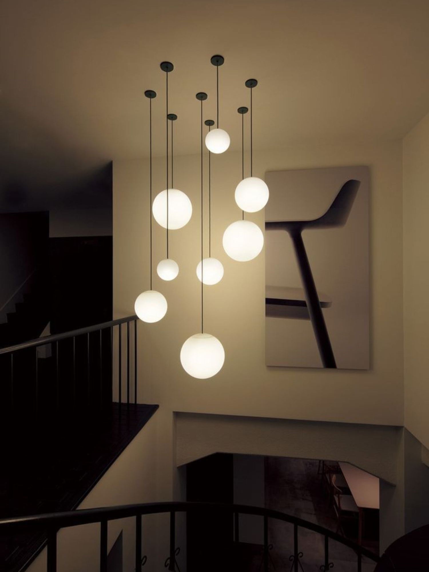 Lustra Suspension Collection Architecturale en Laiton