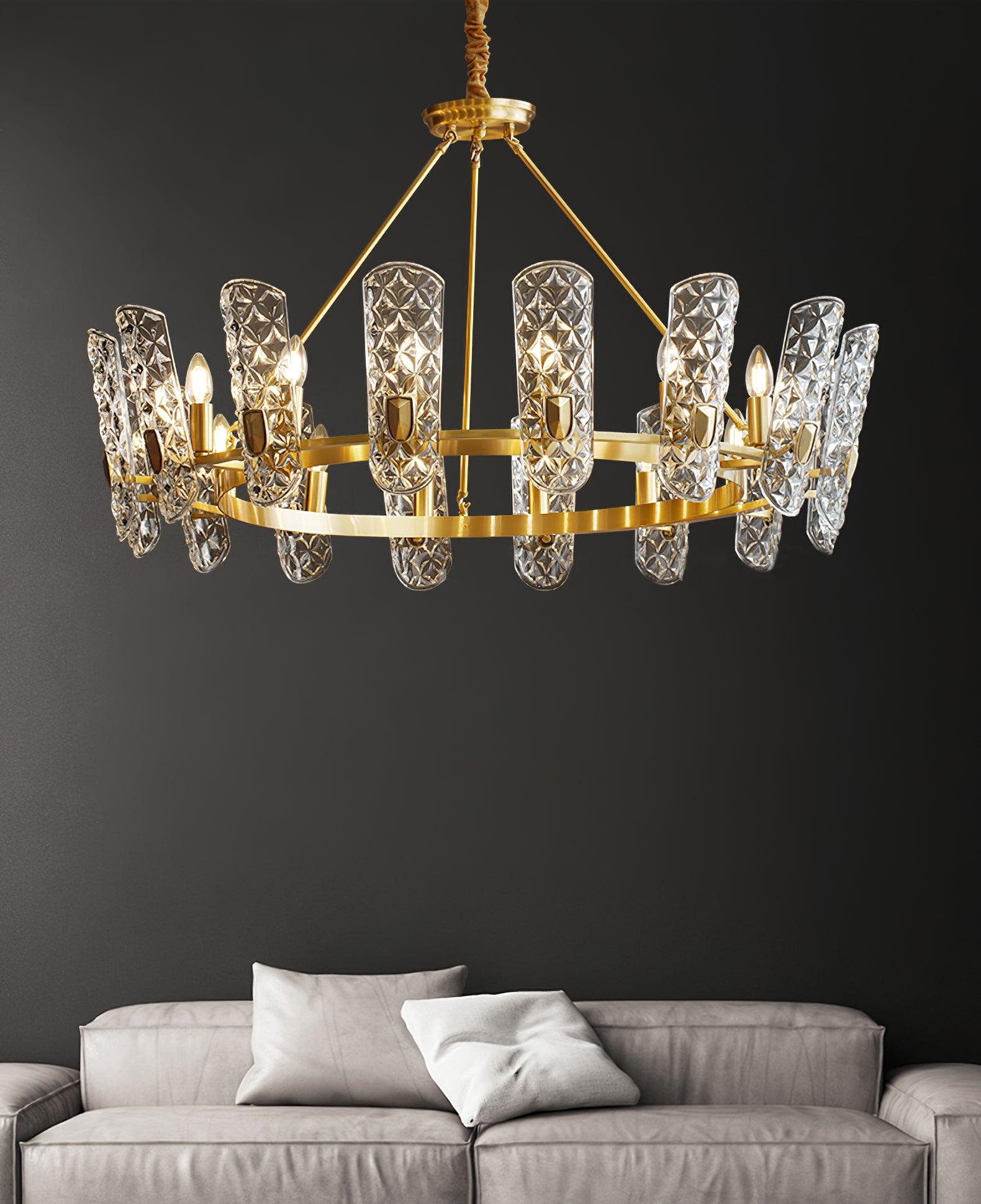 Celeste Lustre Central en Laiton Élégant