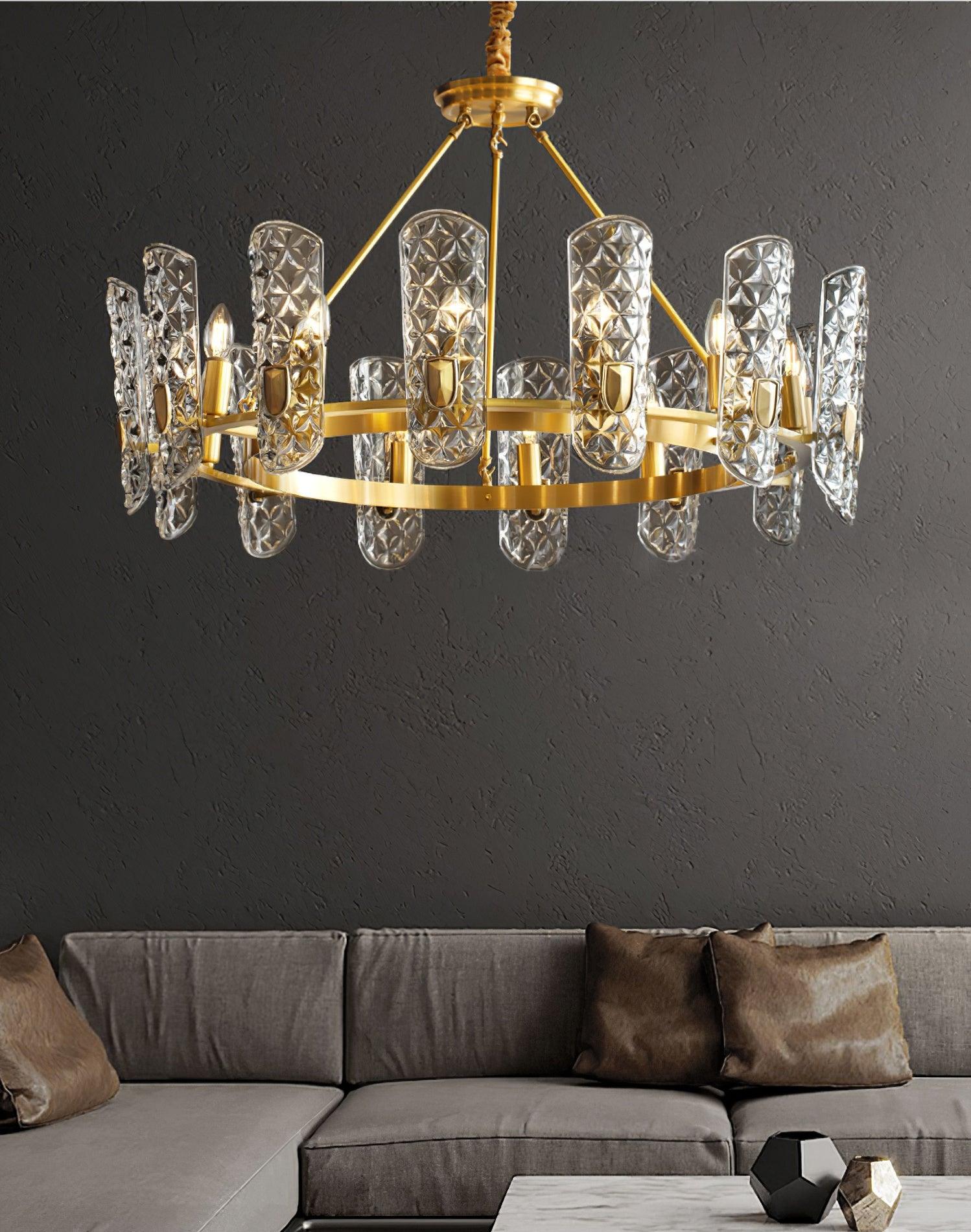 Celeste Lustre Central en Laiton Élégant
