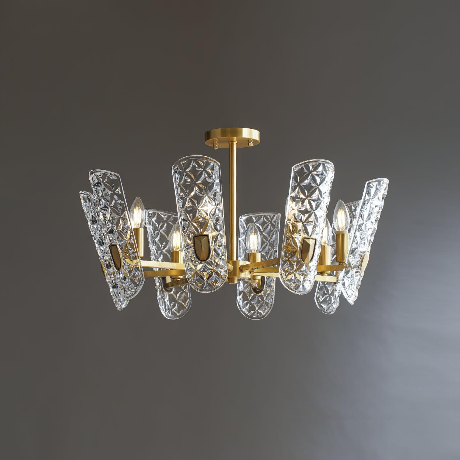 Celeste Lustre Central en Laiton Élégant