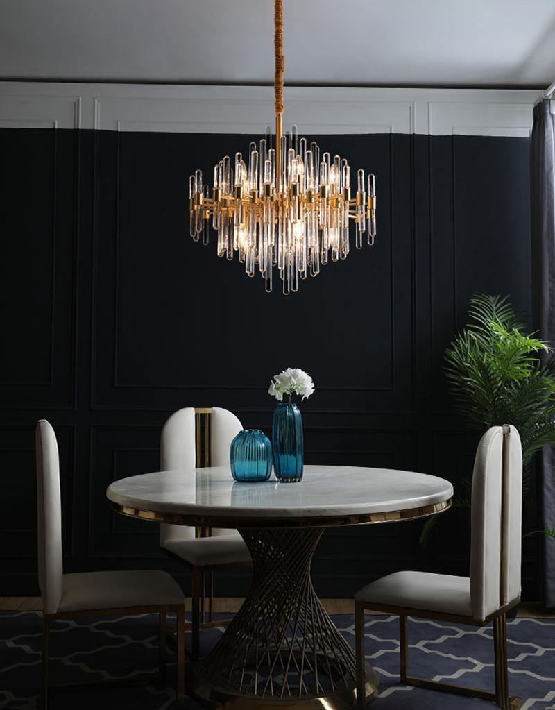 Solara Lustre en Laiton Antique de Luxe