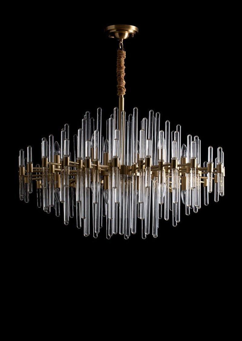 Solara Lustre en Laiton Antique de Luxe