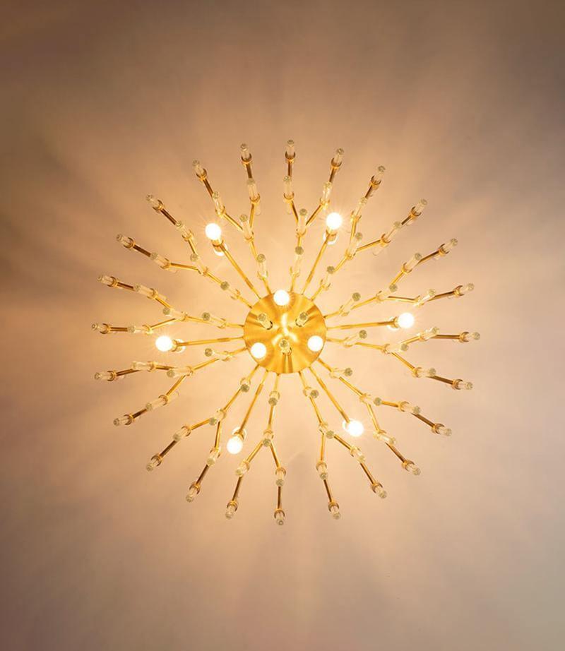 Solara Lustre en Laiton Antique de Luxe