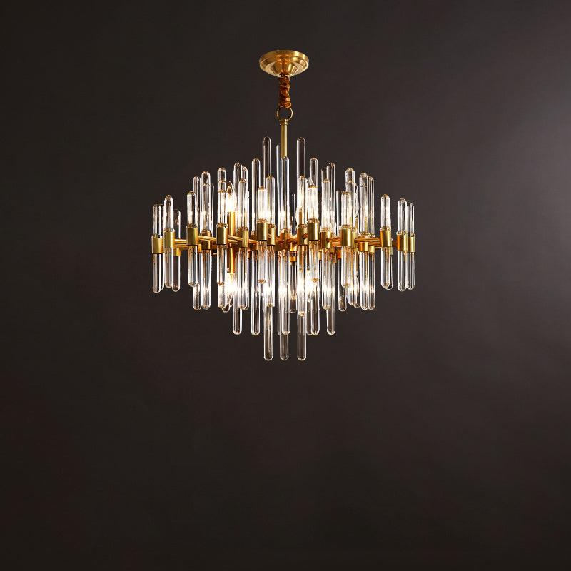Solara Lustre en Laiton Antique de Luxe
