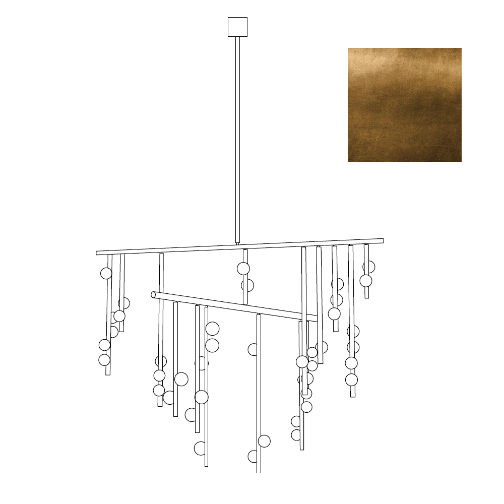 Orbis Moderne Minimaliste Baisse Système Antique Verre Lustre