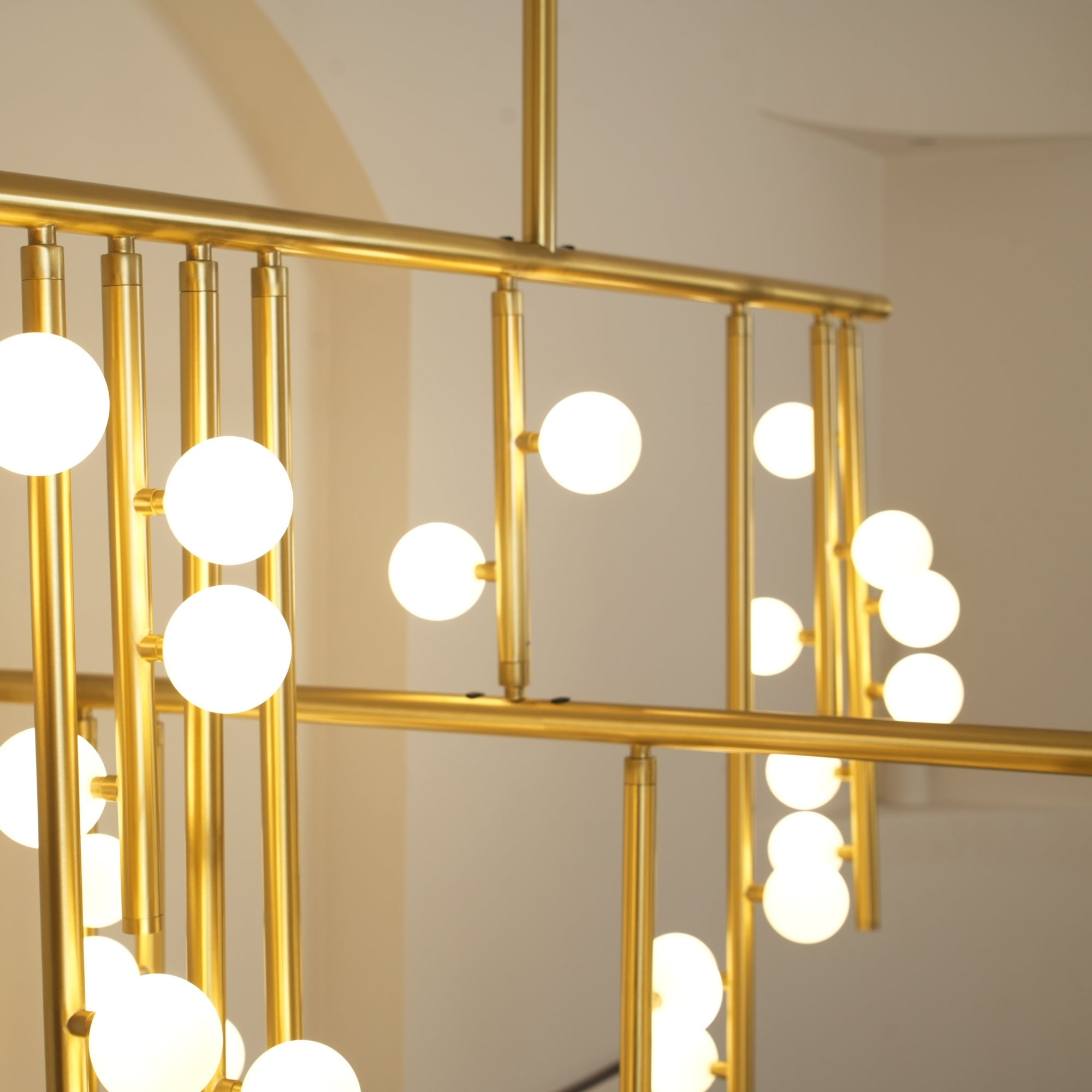 Eurzoris Lustre Linéaire Géométrique en Laiton