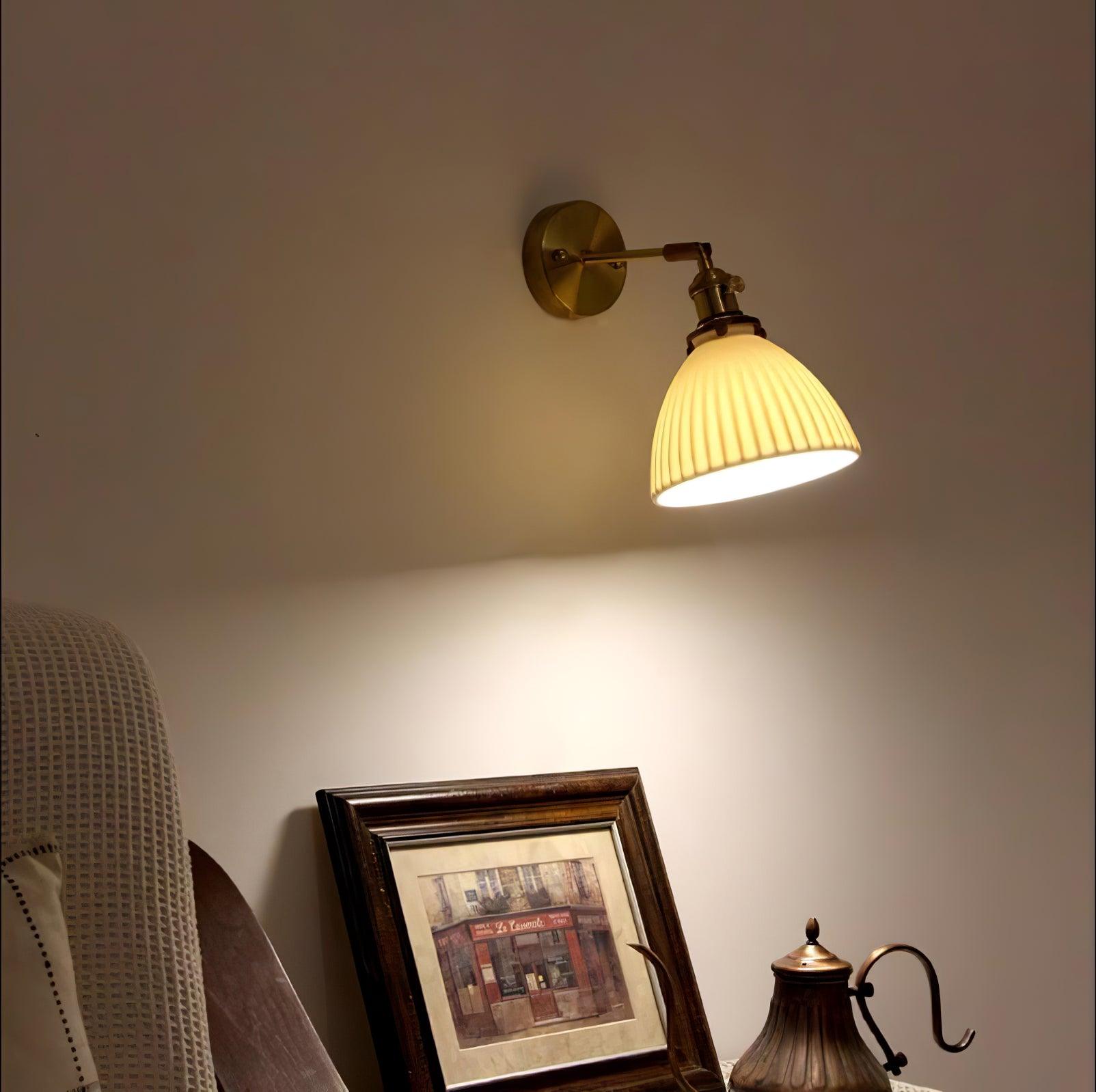 Lustra Lampe Murale Céramique Laiton Élégante