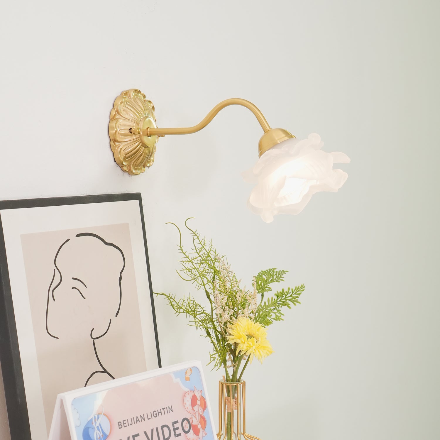 Drifte Applique murale de luxe florale en laiton