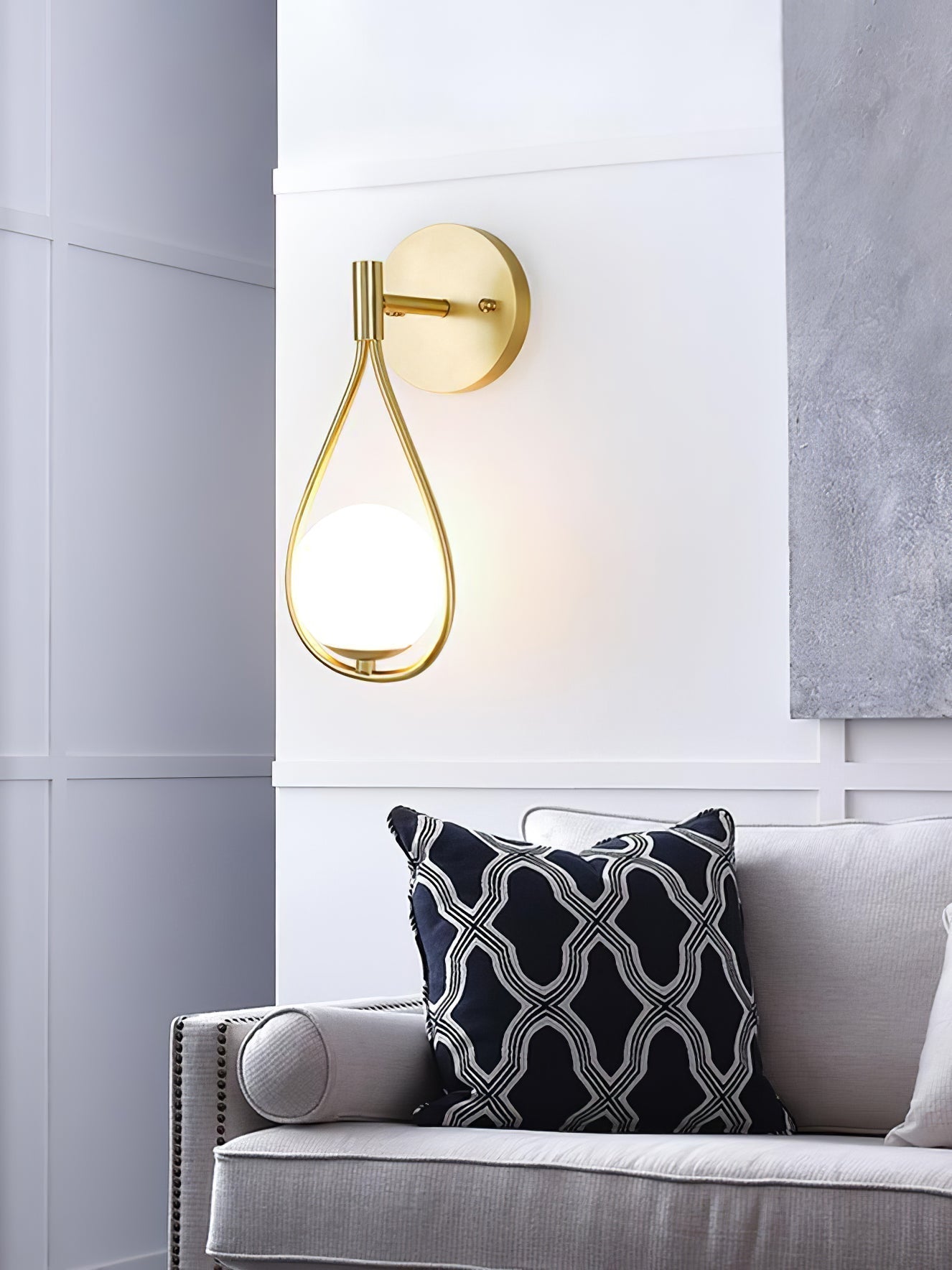Icarila Moderne Minimaliste Vanité Laiton Verre Applique Murale
