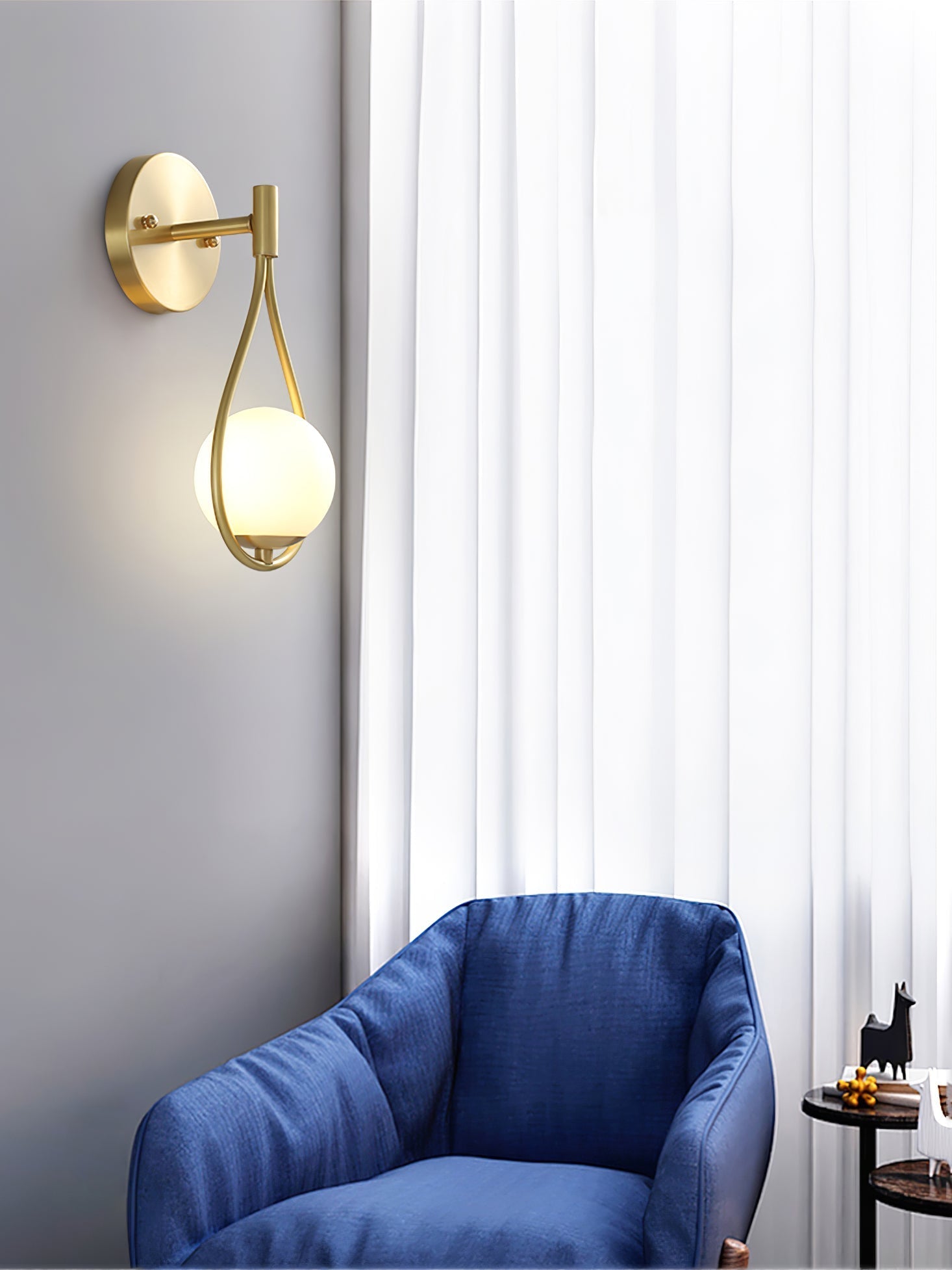 Icarila Moderne Minimaliste Vanité Laiton Verre Applique Murale