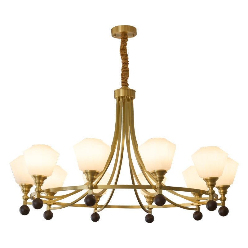 Nyraeyra Lustre Nordique Haut de Gamme en Laiton et Bois