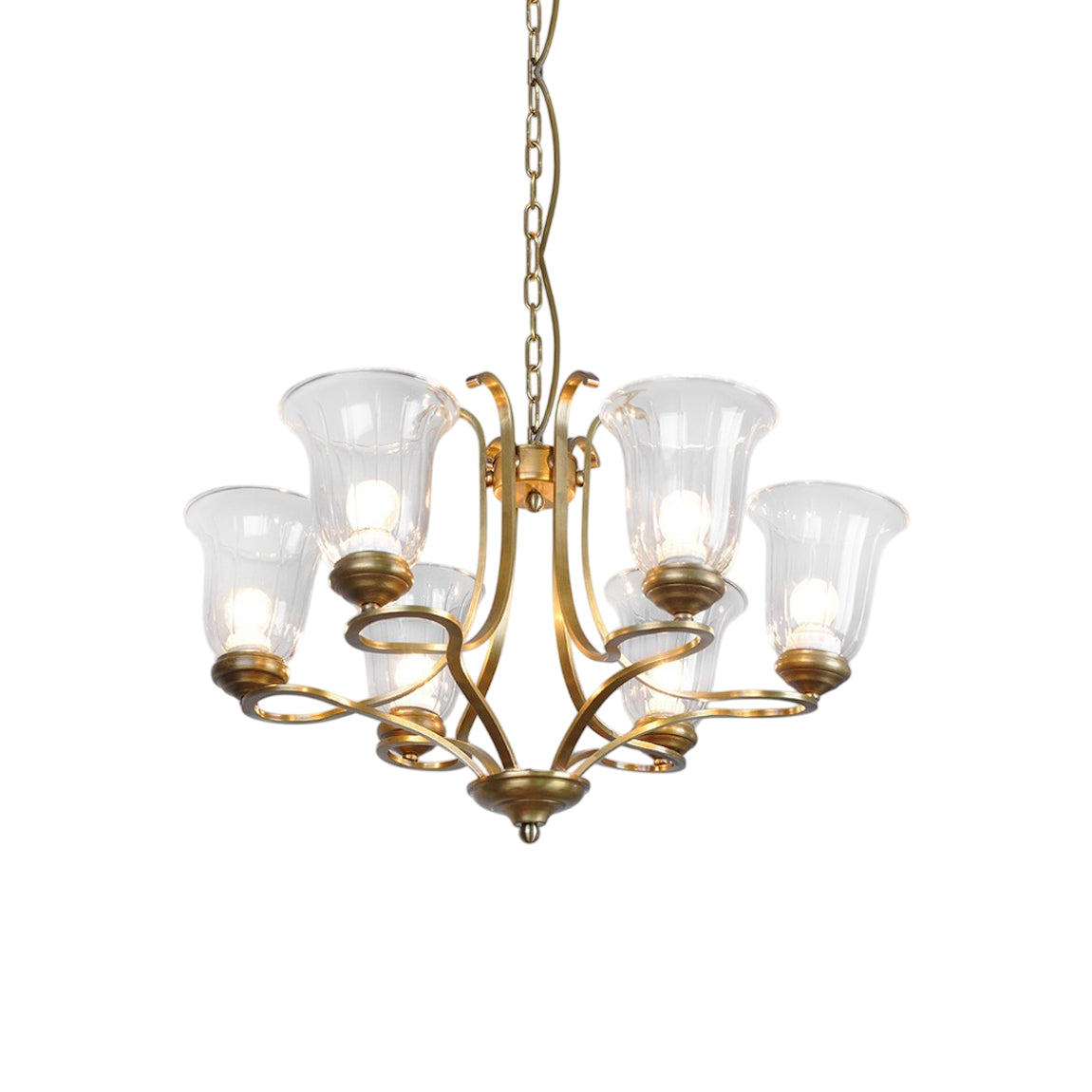 Ethos Prime Élégance Laiton Métal Verre Lustre
