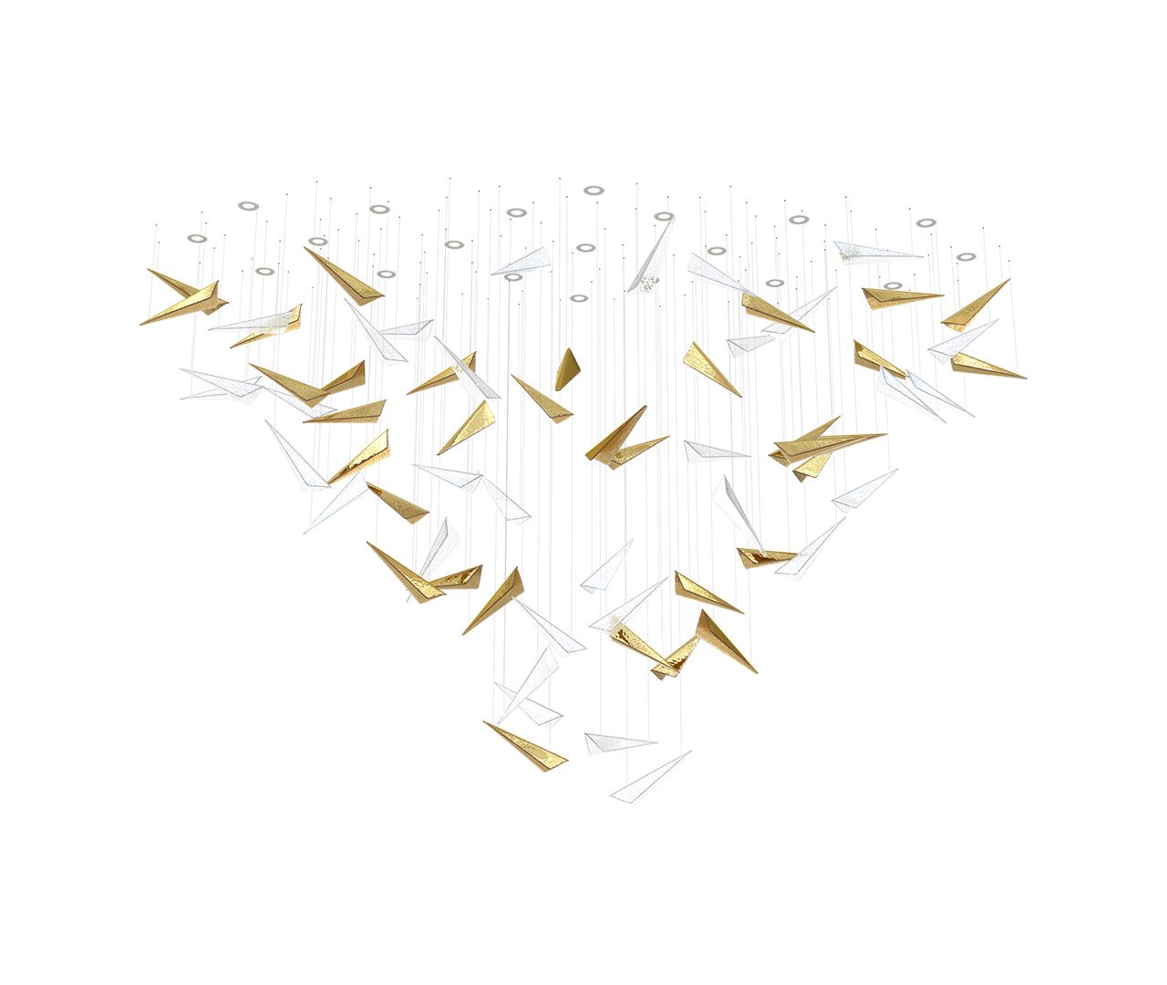 Nyvinia Verre Plume Forme Lustre