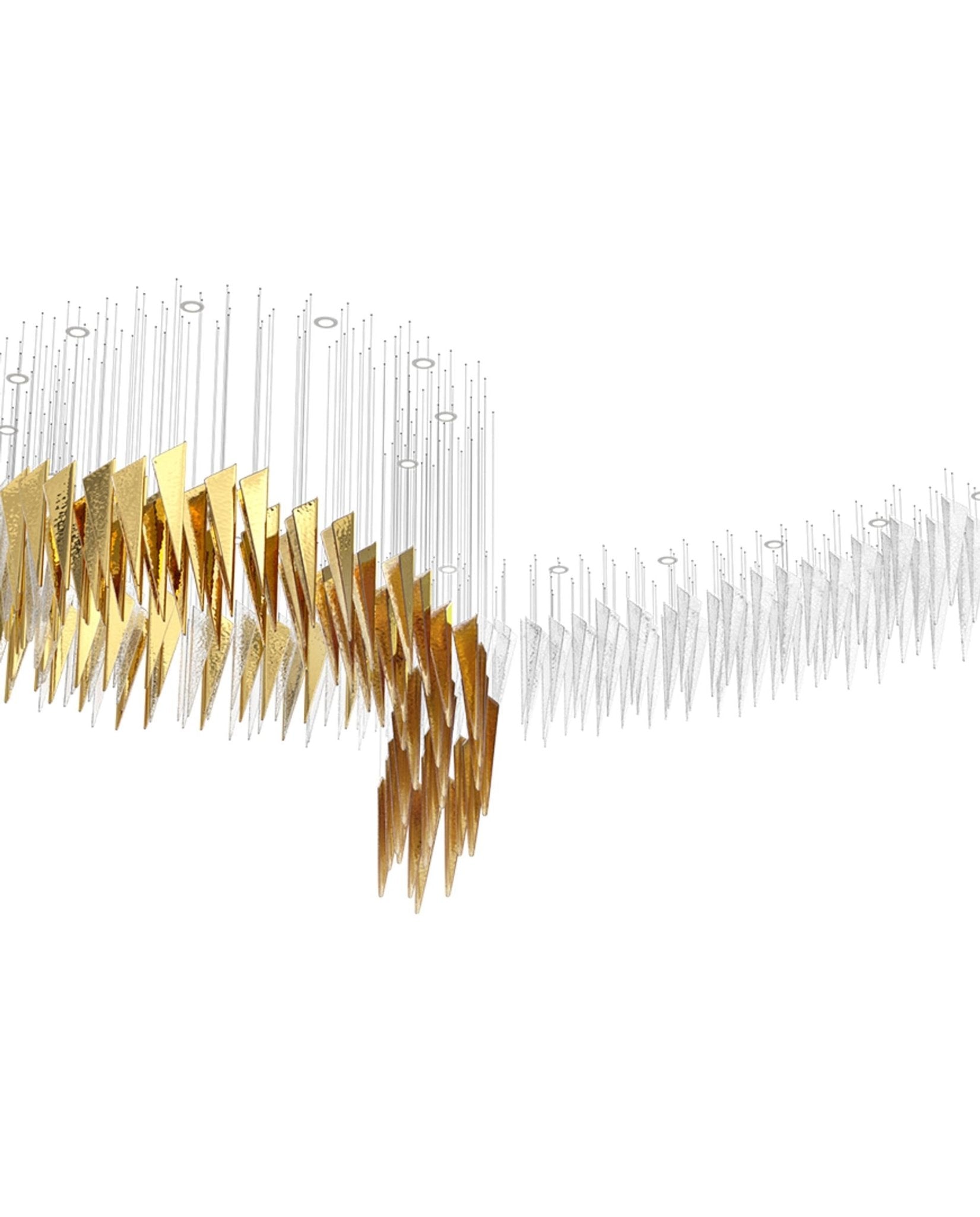 Nyvinia Verre Plume Forme Lustre