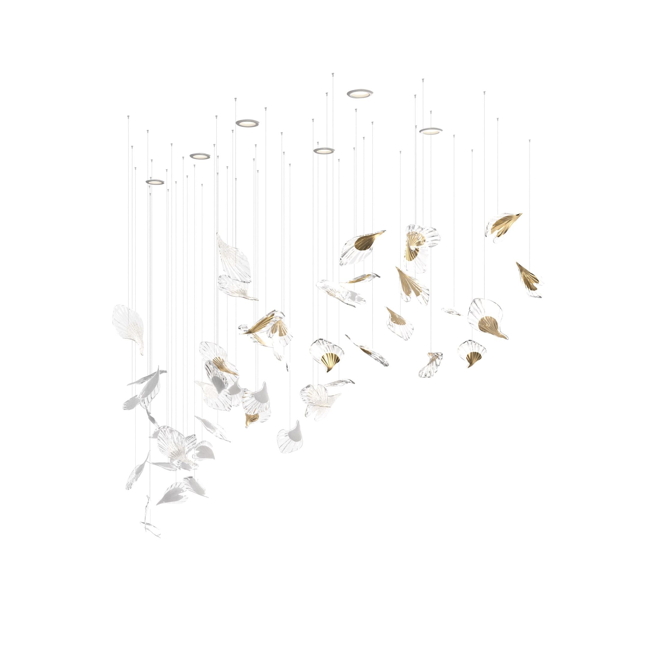 Asorus Artistique Feuille Forme Lustre