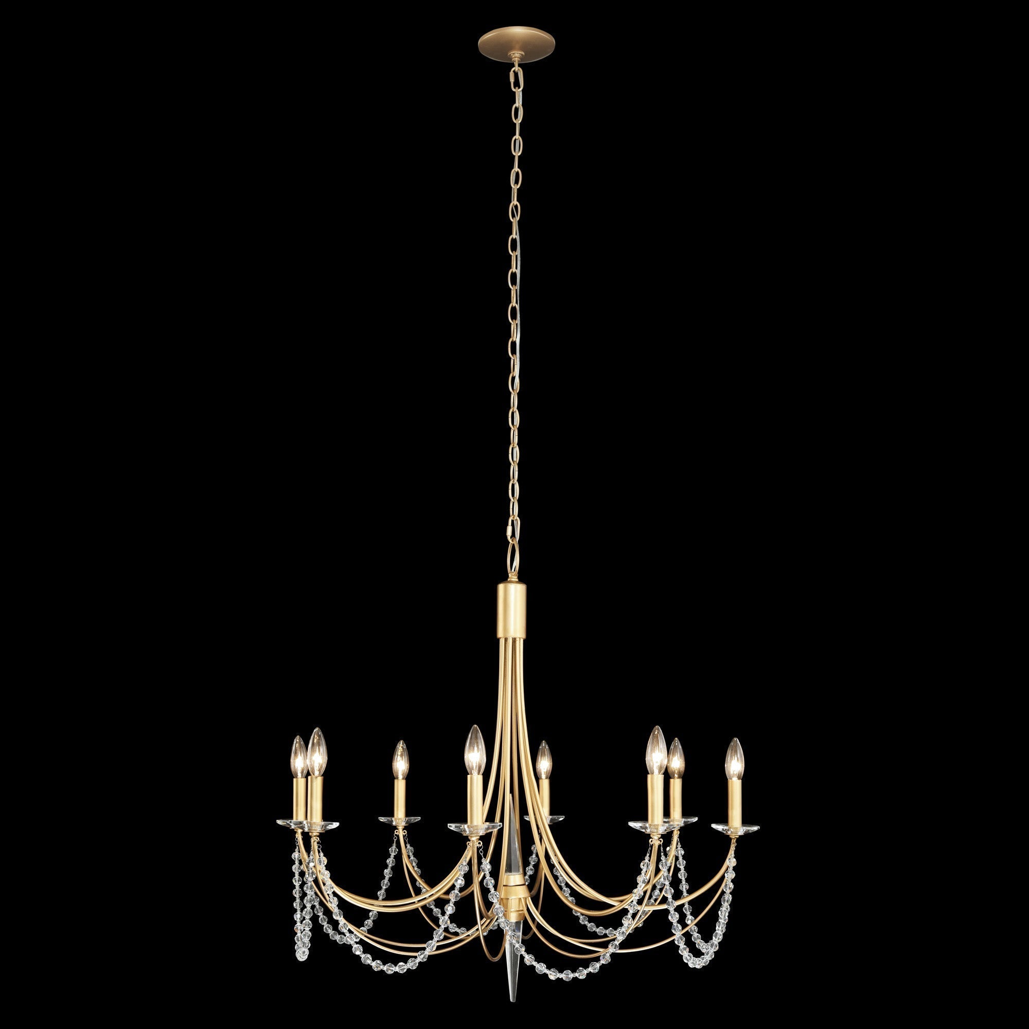 Purelux Postmodern Luxe Laiton Métal Cristal Lustre