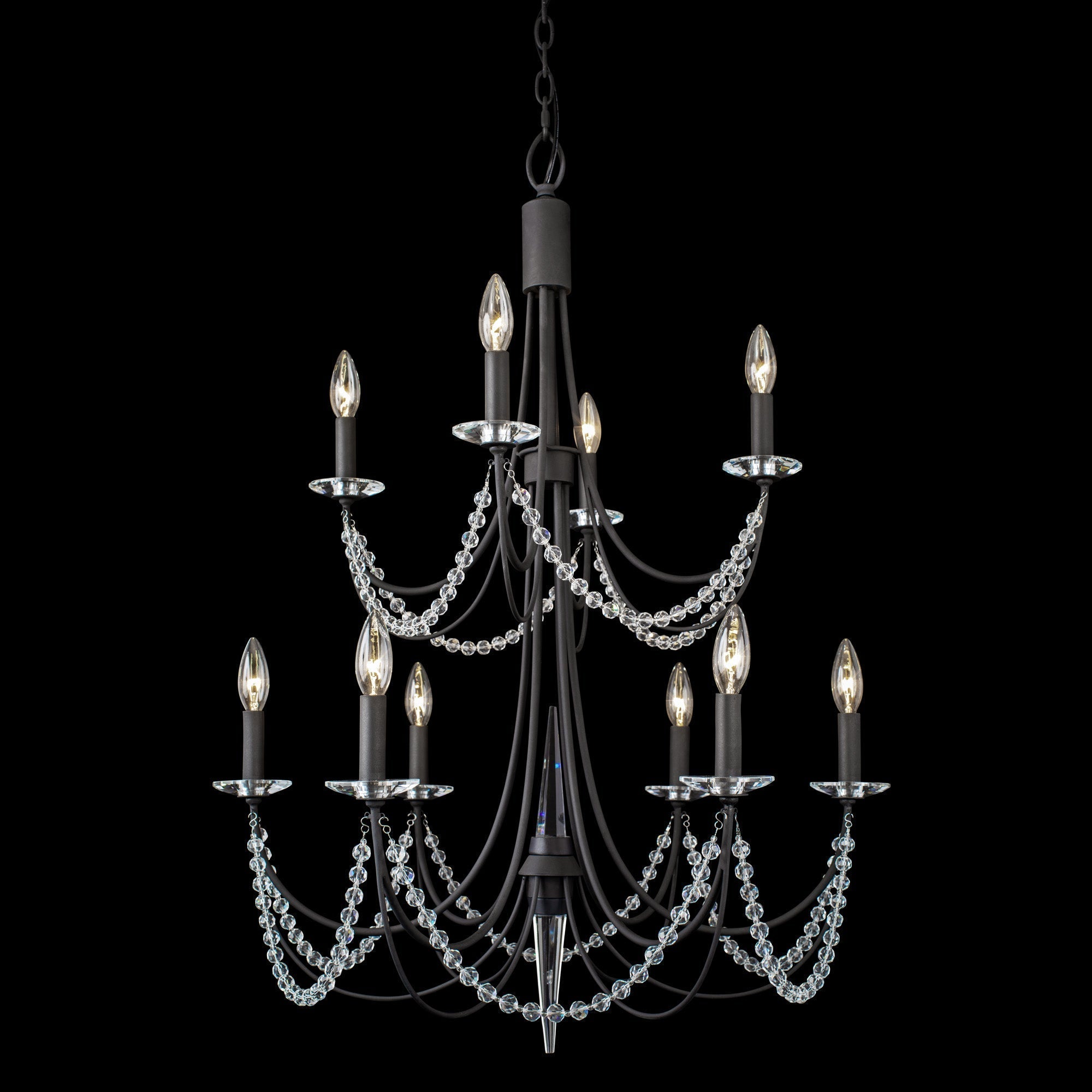 Purelux Postmodern Luxe Laiton Métal Cristal Lustre