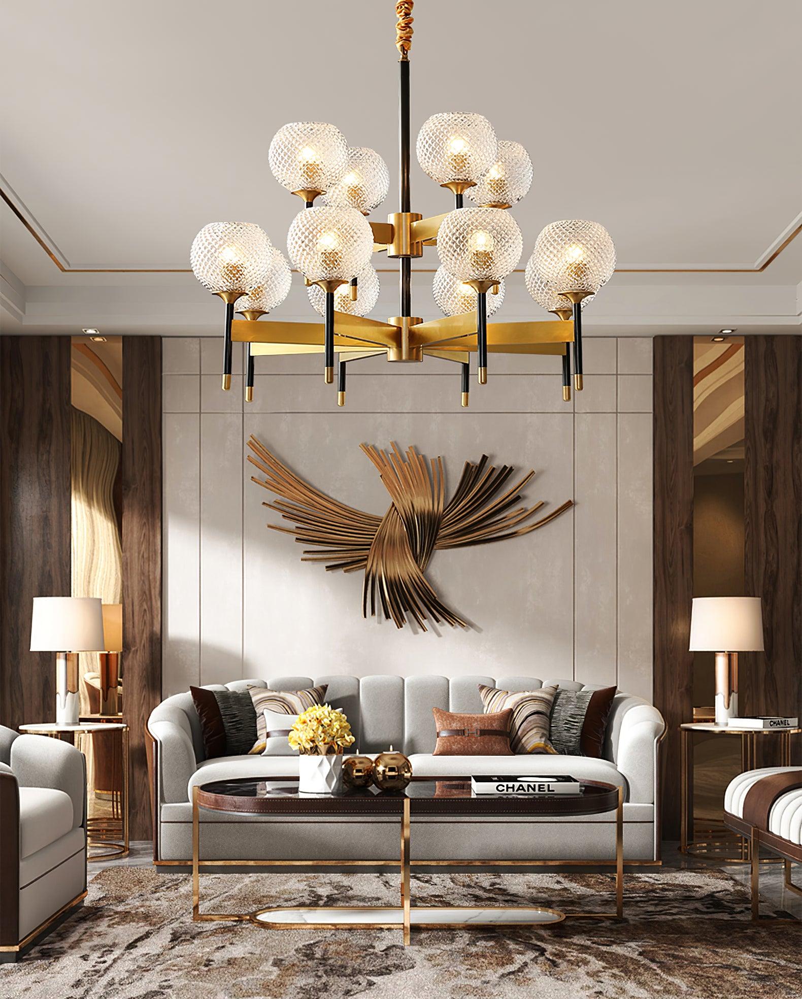 Glint Lustre Moderne en Laiton
