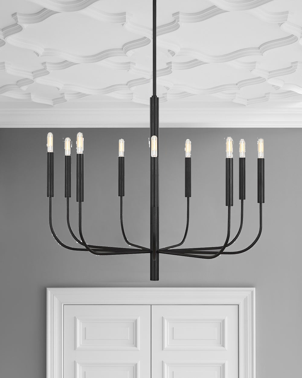 Olcarel Lustre Industriel Vintage En Métal Et Laiton