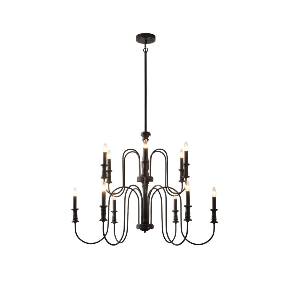 Volo Lustre Métal Bois Luxe Postmoderne