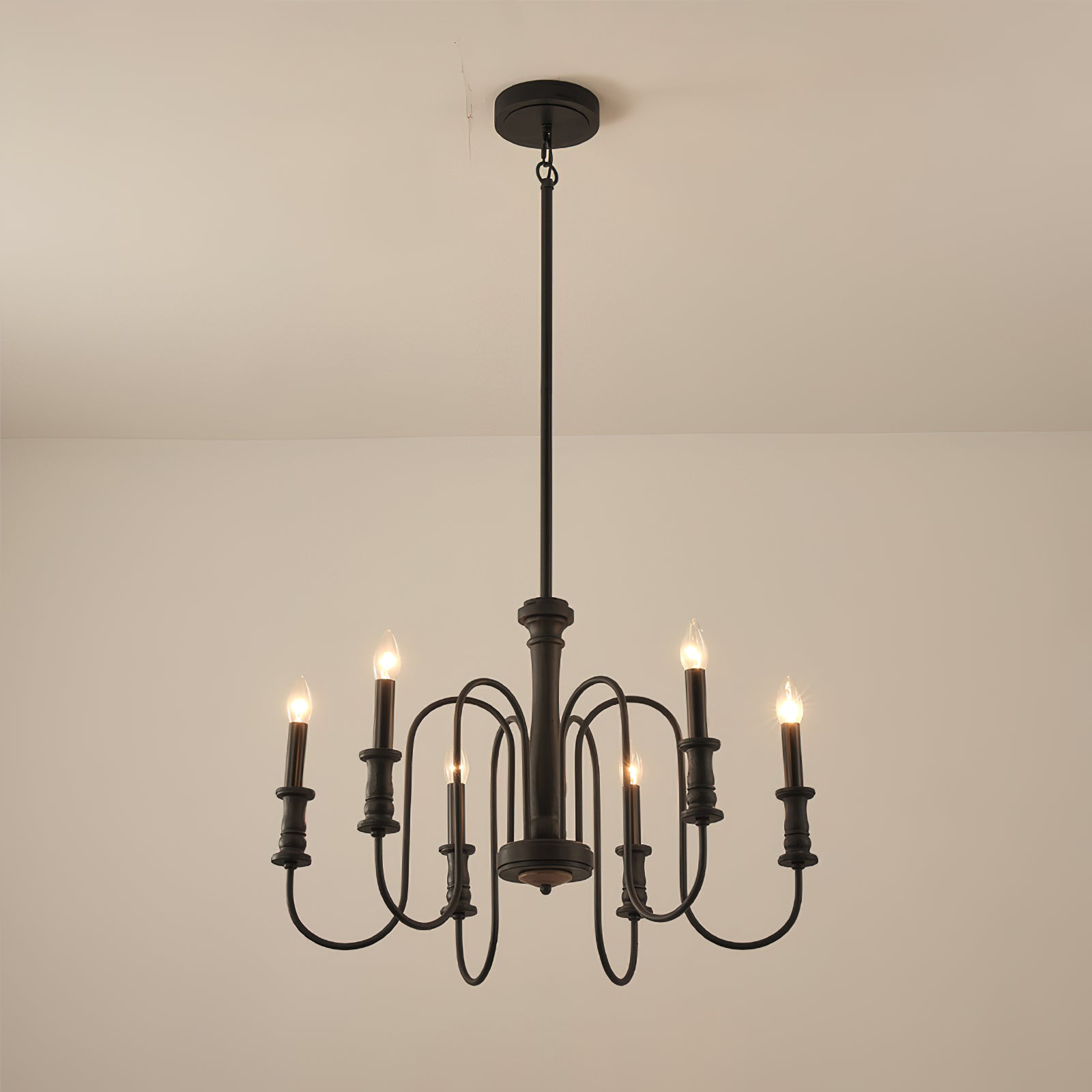 Volo Lustre Métal Bois Luxe Postmoderne