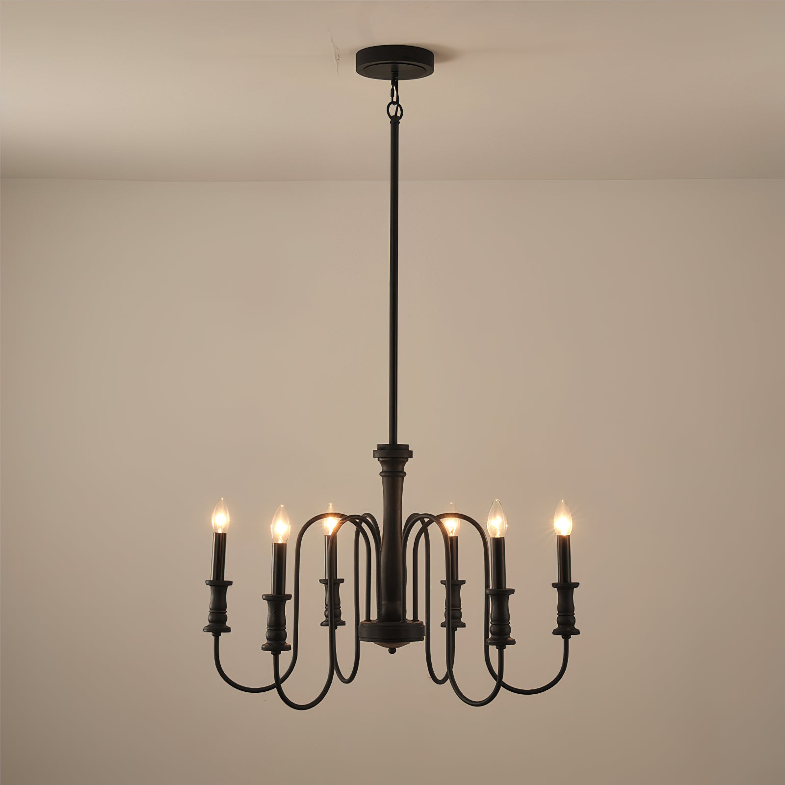 Volo Lustre Métal Bois Luxe Postmoderne