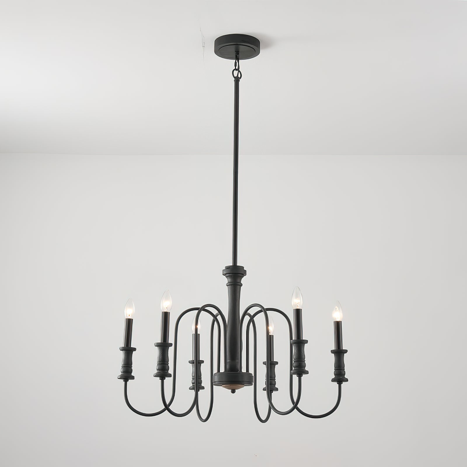 Volo Lustre Métal Bois Luxe Postmoderne