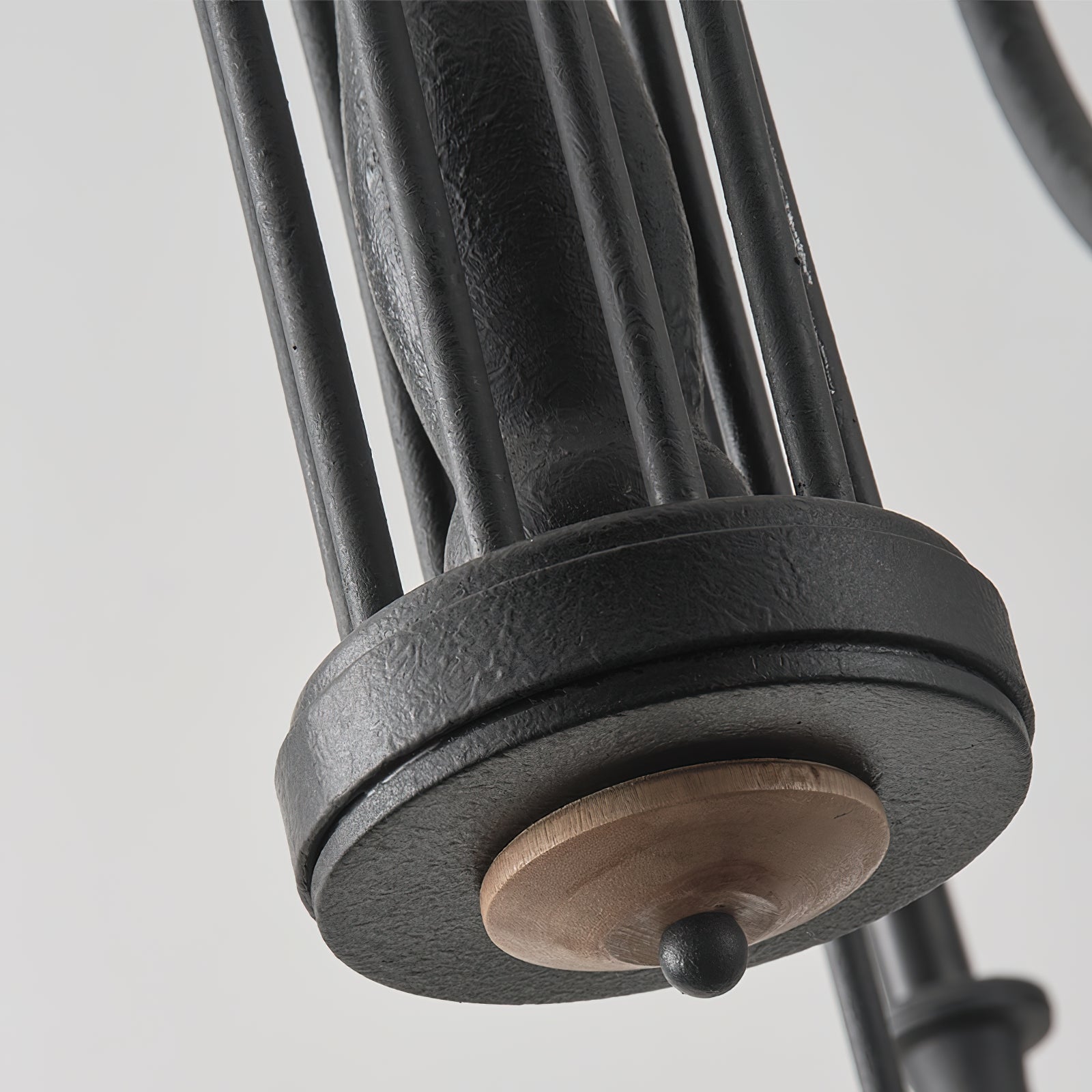 Volo Lustre Métal Bois Luxe Postmoderne