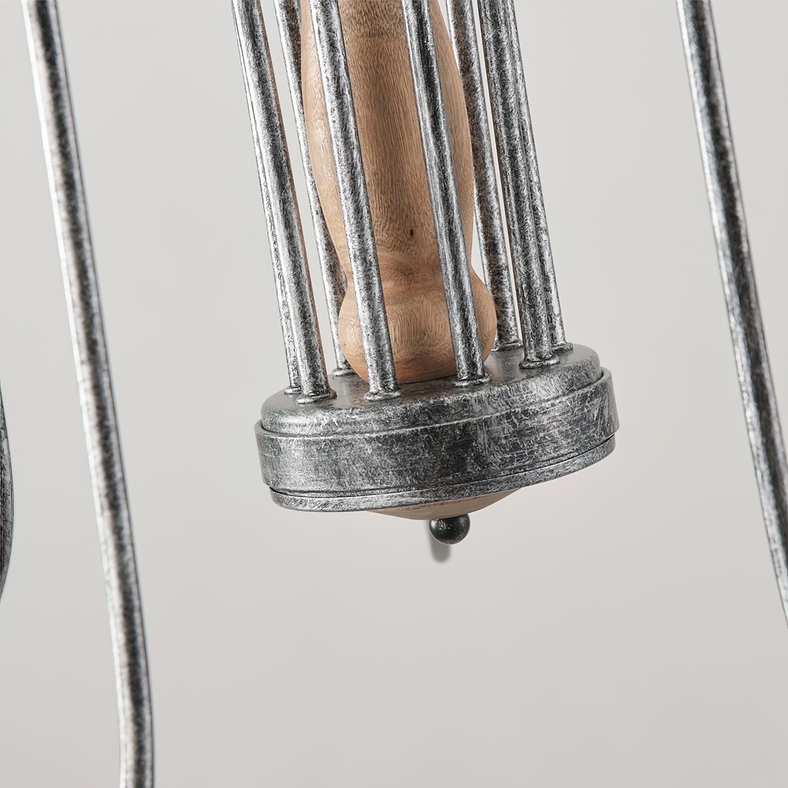 Volo Lustre Métal Bois Luxe Postmoderne