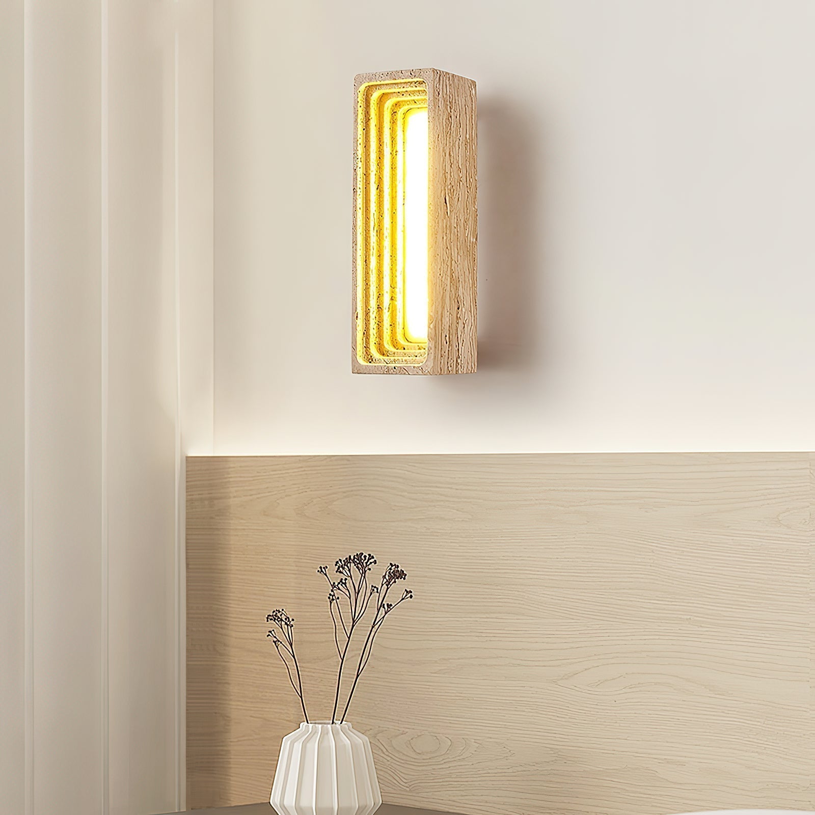 Siliq Applique Murale Travertin Beige Minimaliste Moderne