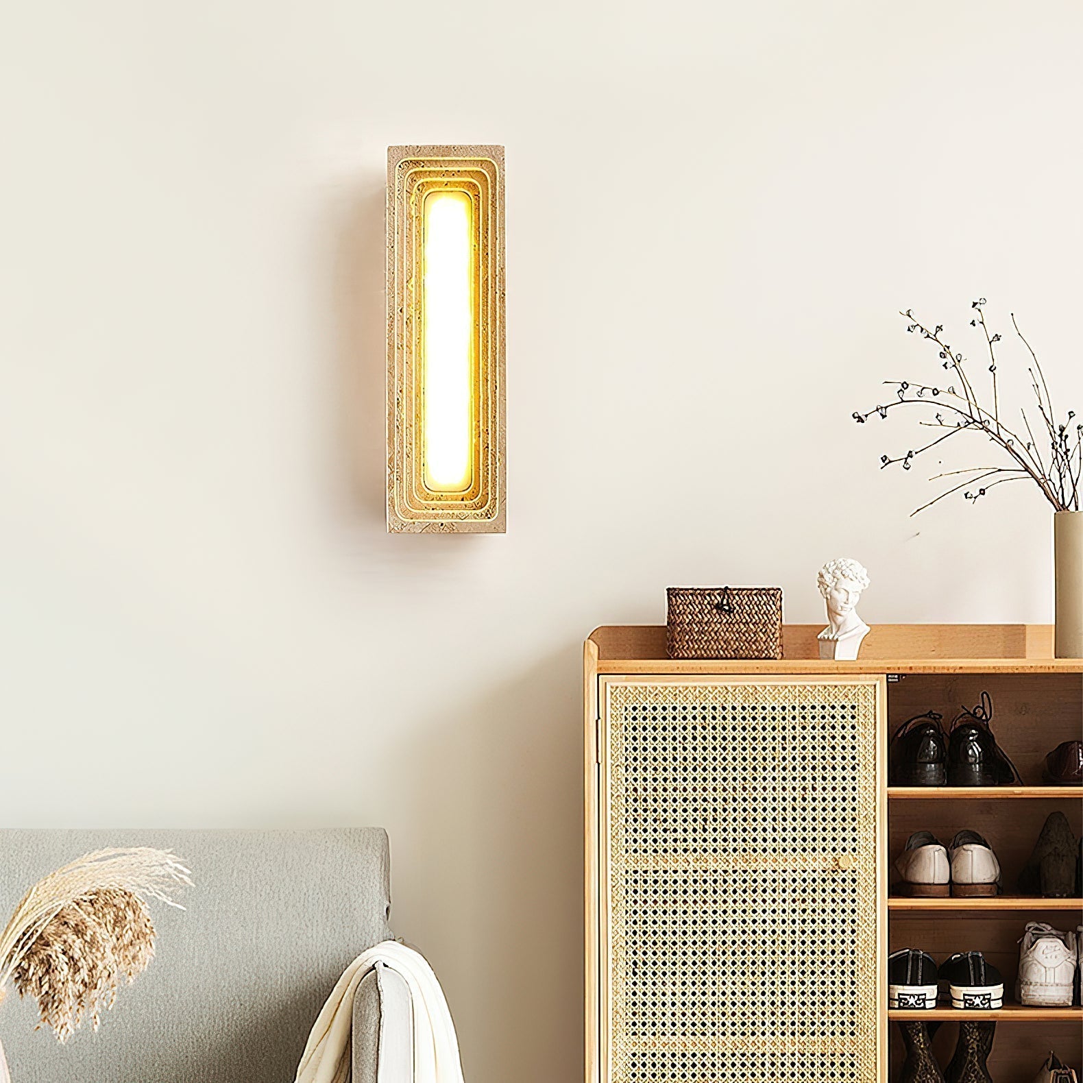 Siliq Applique Murale Travertin Beige Minimaliste Moderne