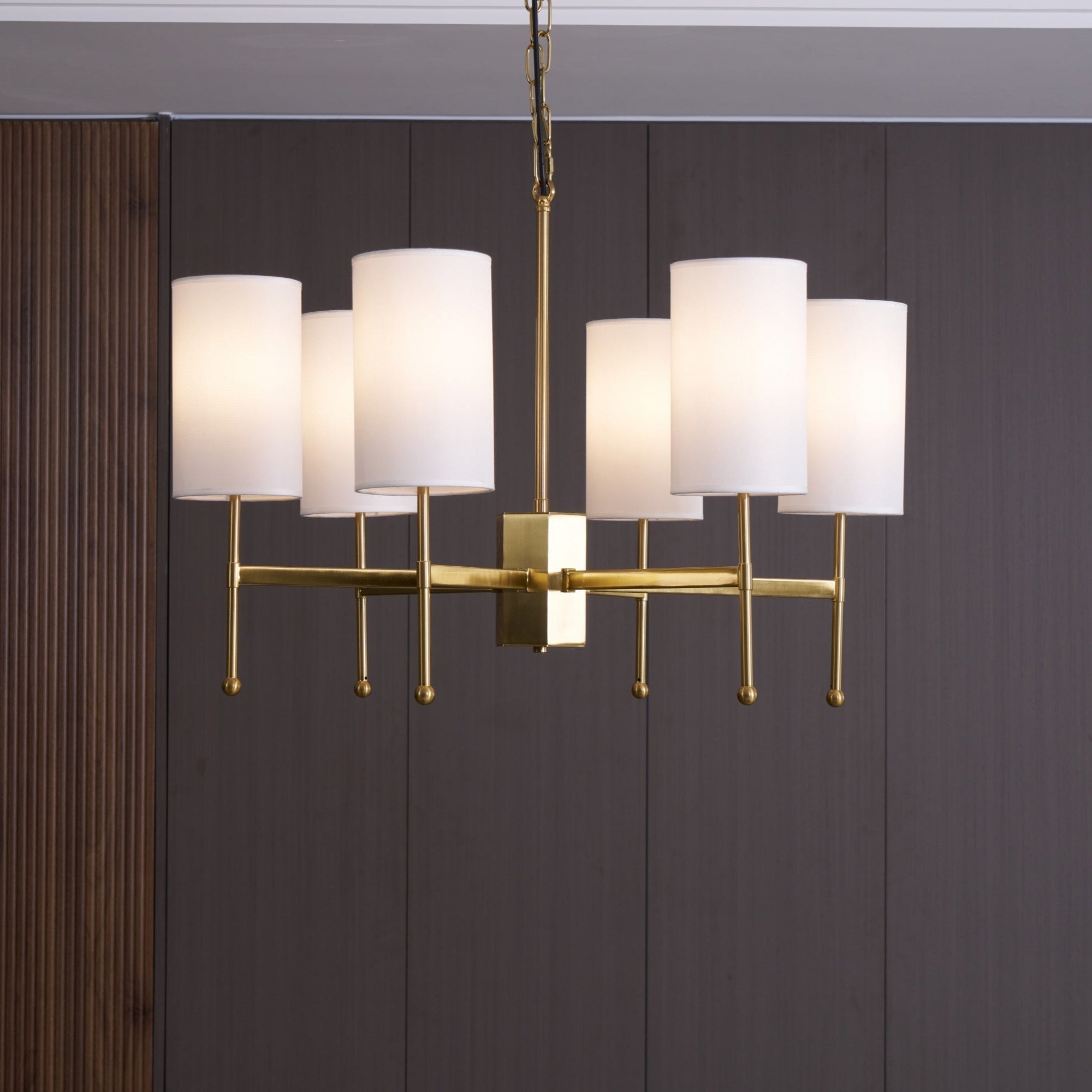 Ulcarisra Lustre en Tissu Vintage en Laiton