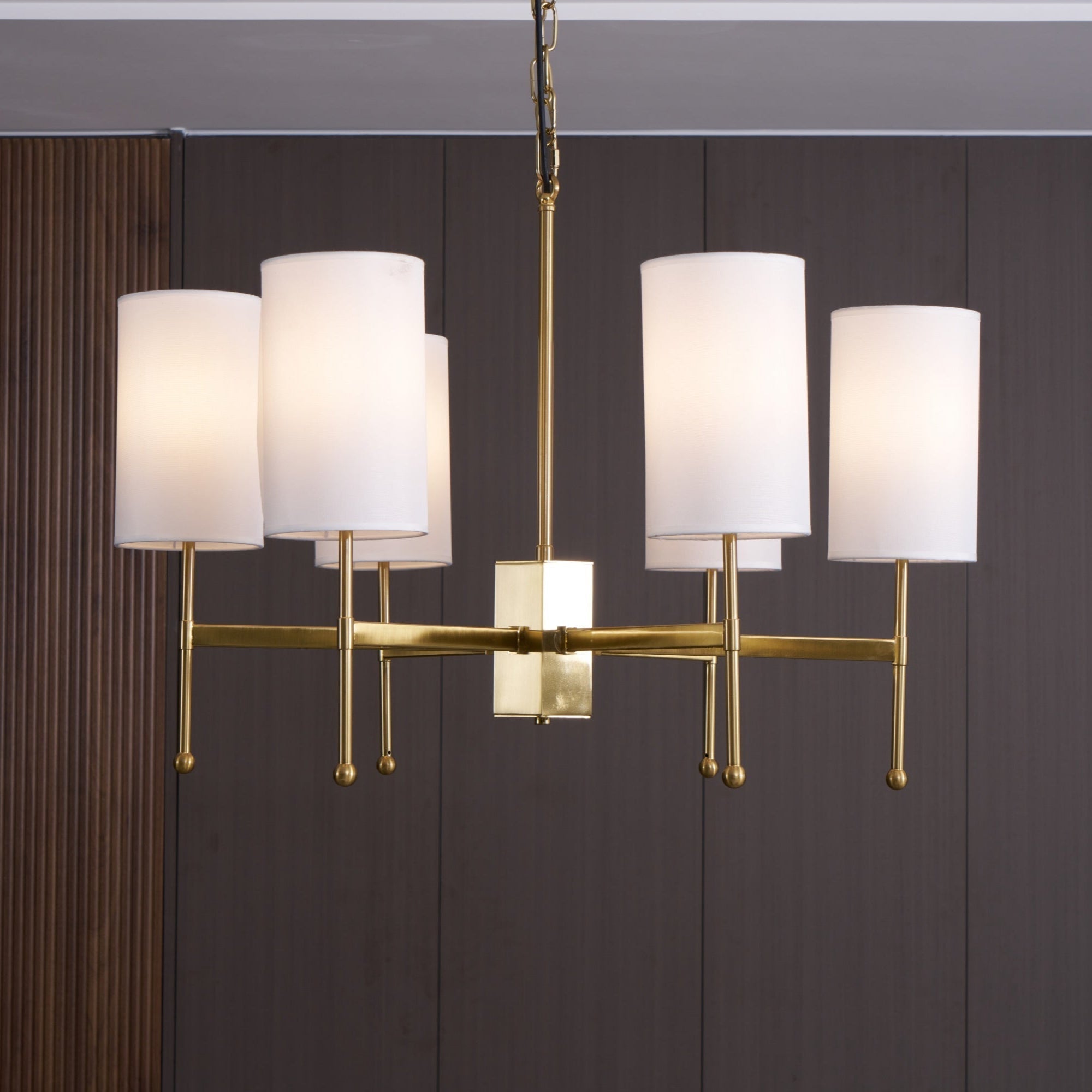 Ulcarisra Lustre en Tissu Vintage en Laiton