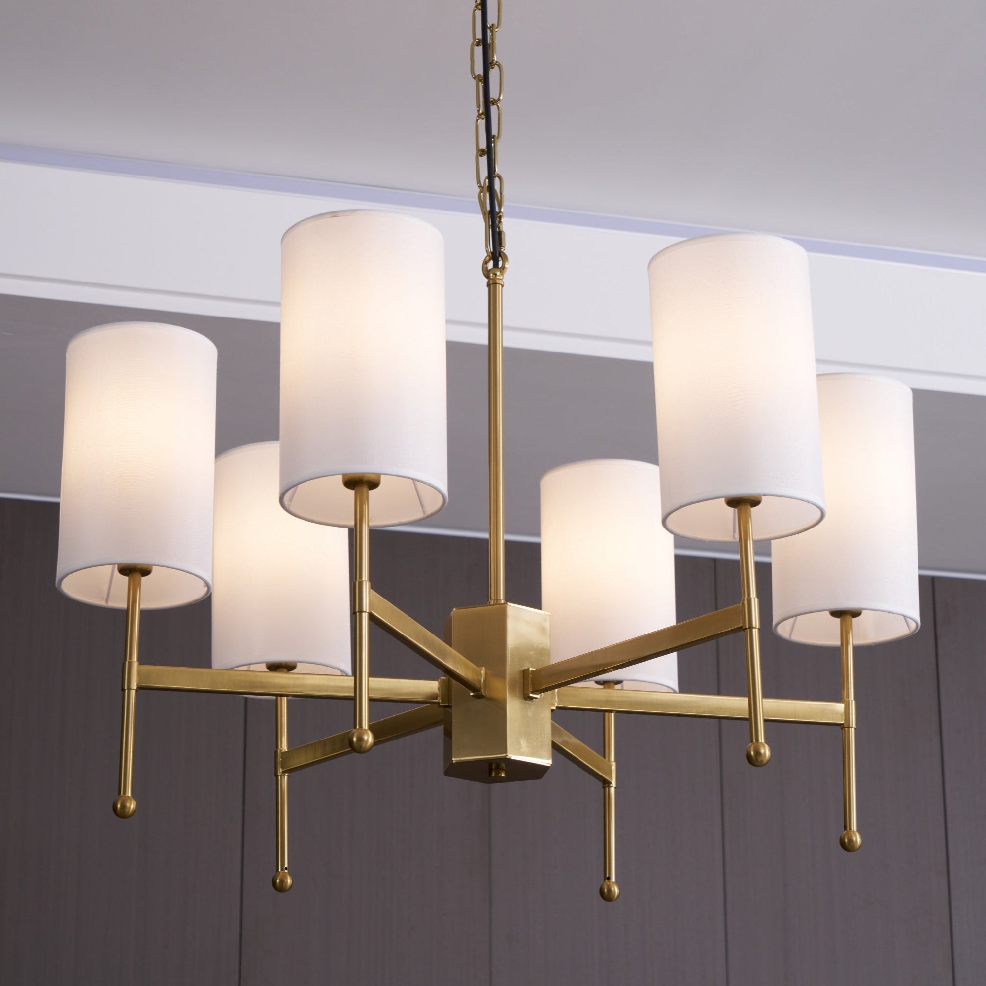 Ulcarisra Lustre en Tissu Vintage en Laiton