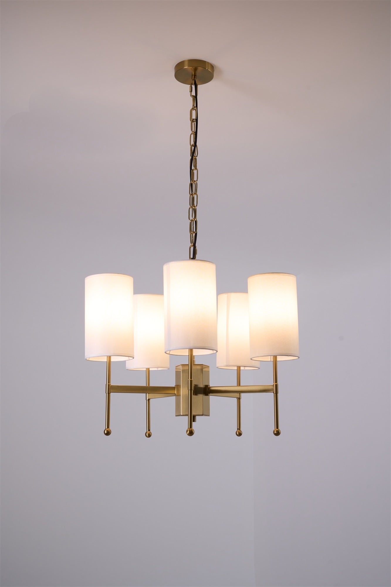 Ulcarisra Lustre en Tissu Vintage en Laiton