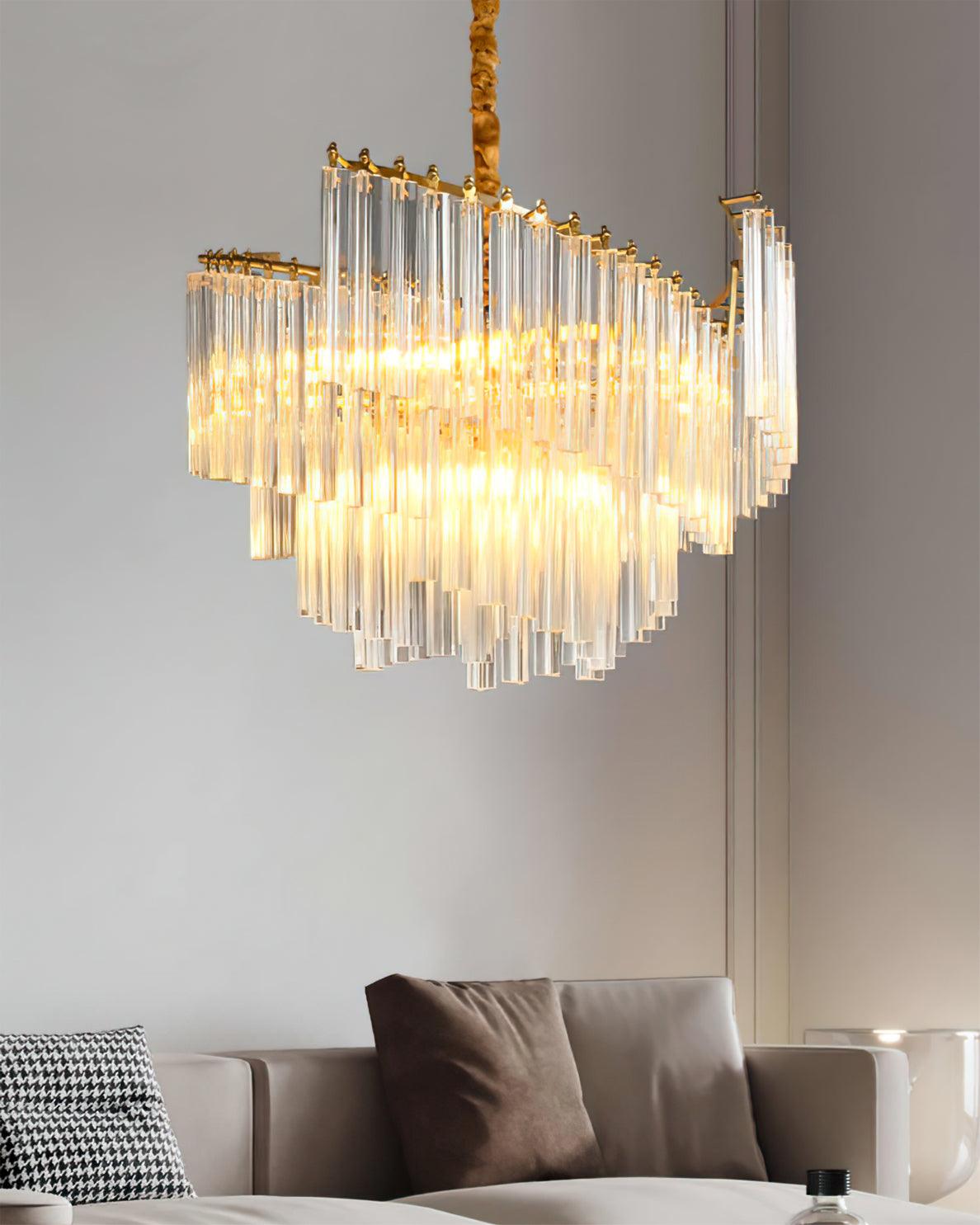 Ilsoris Lustre Postmoderne de Luxe en Cristal Brinicle