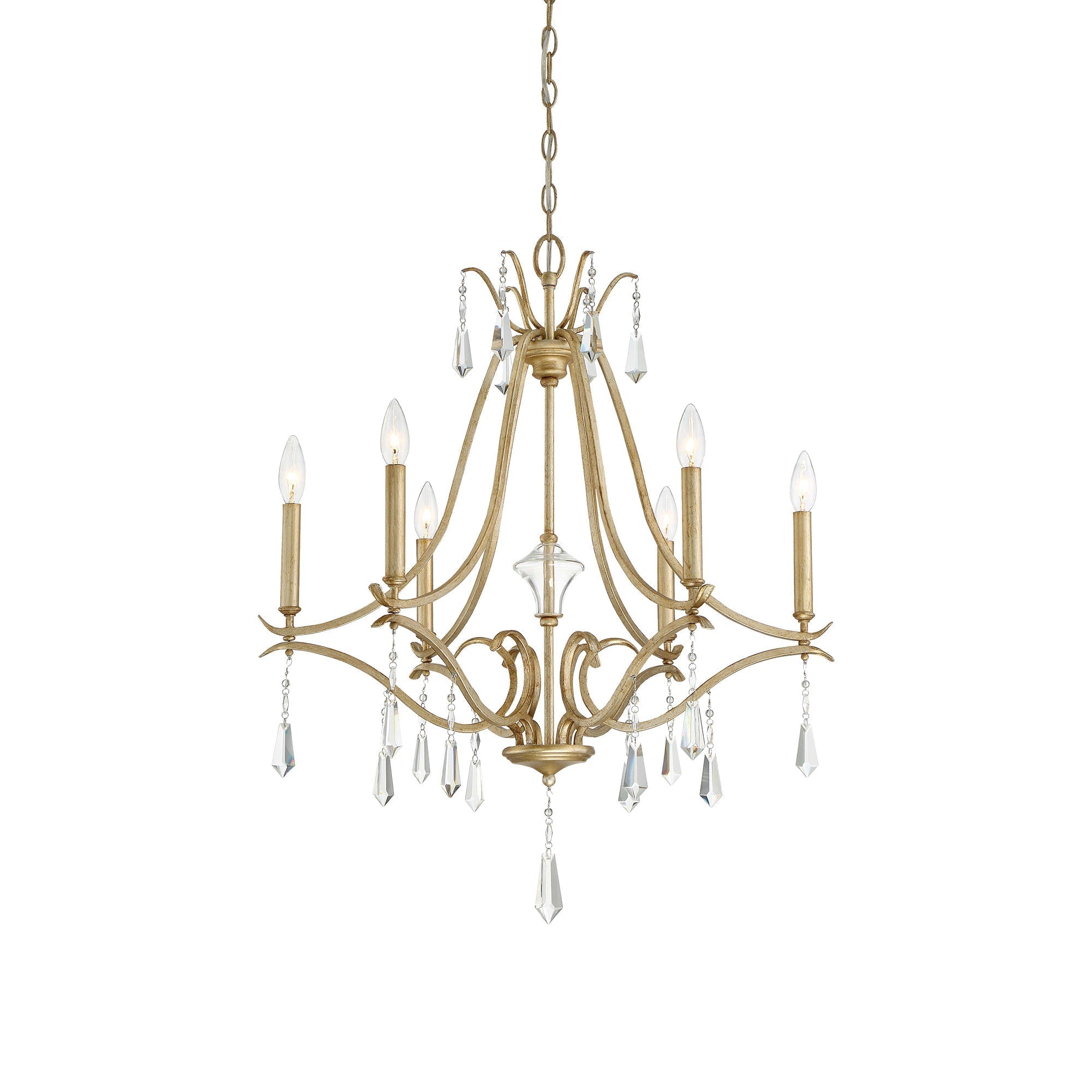 Lyra Lustre Cristal Cuivre Luxe Postmoderne