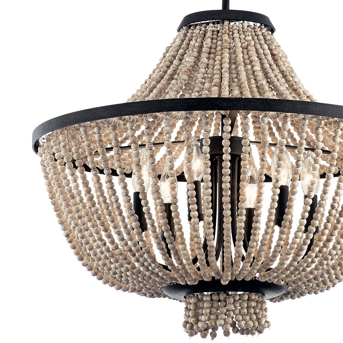 Vela Lustre Métal Bois Élégance Premium
