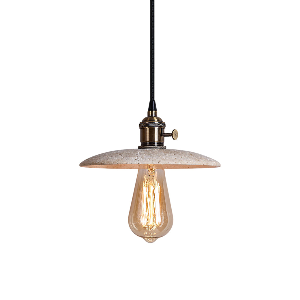 Metis Suspension Métal Travertin Beige Minimaliste Moderne