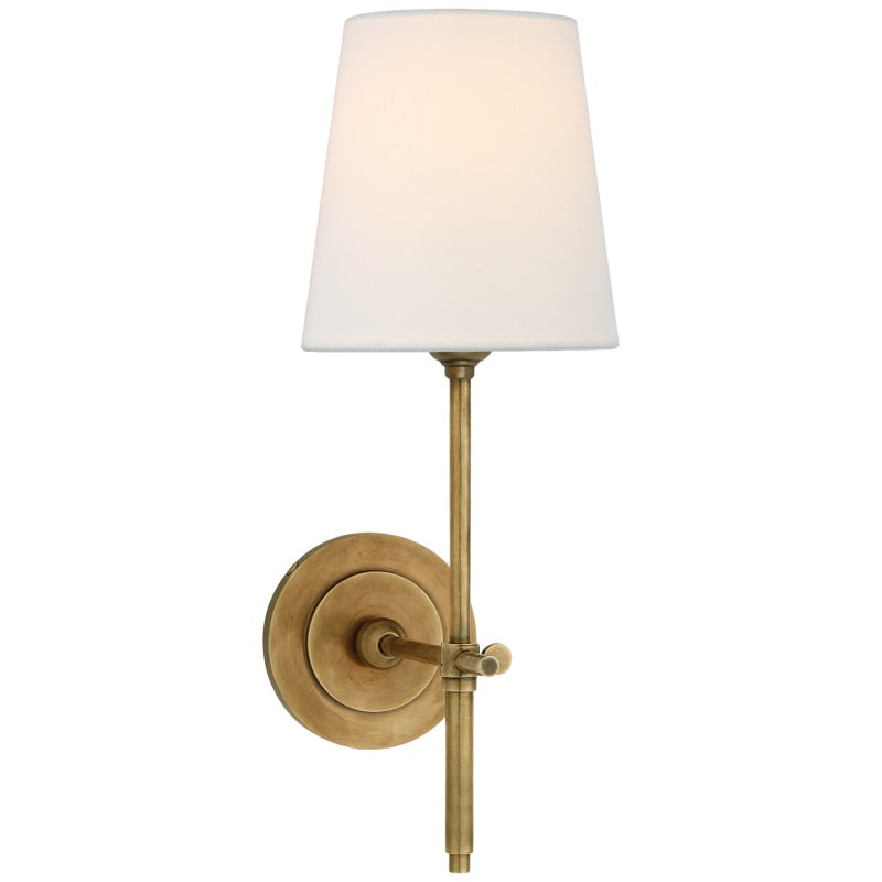 Theodore Applique Murale en Laiton et Tissu