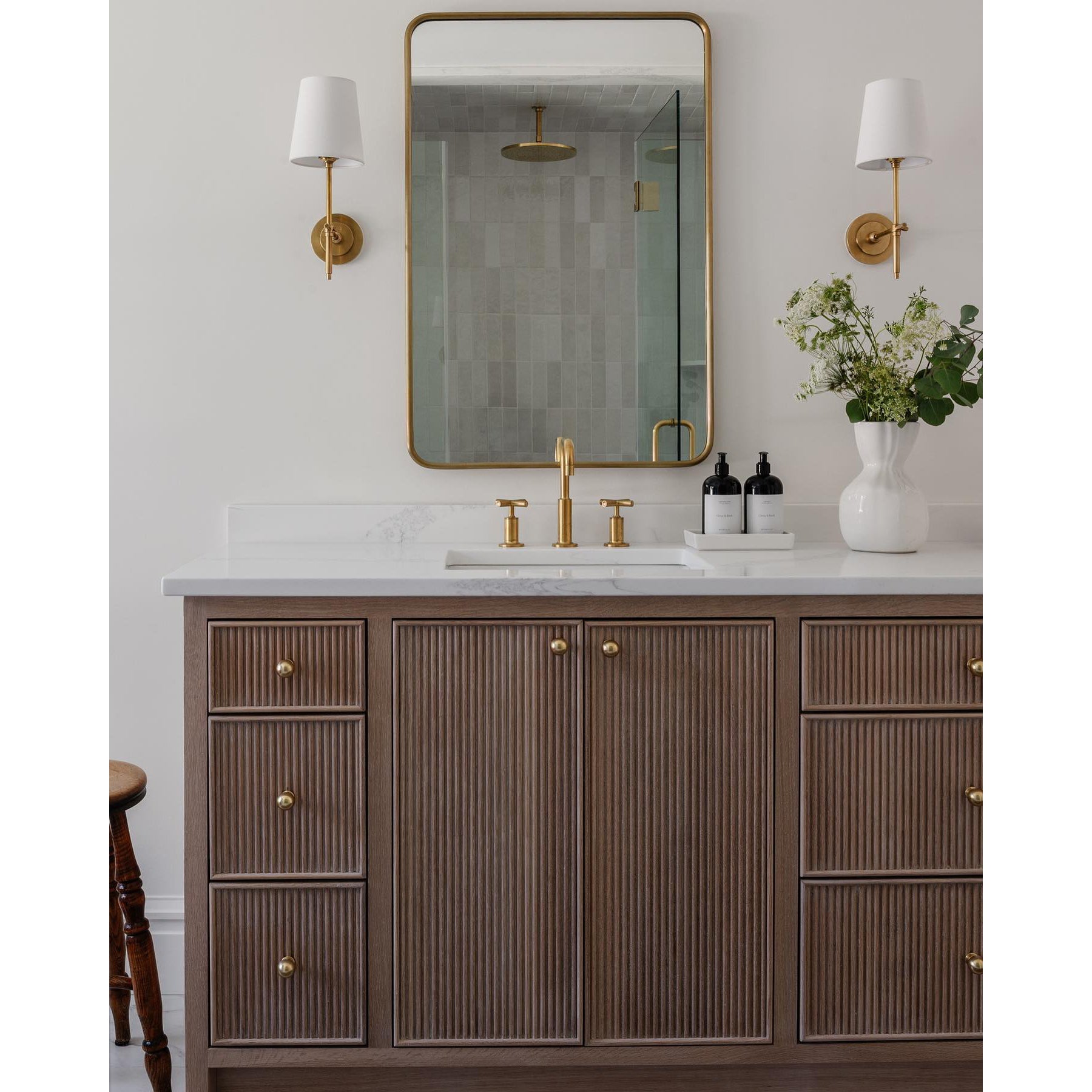 Platina Applique Murale Métal Laiton Tissu Minimaliste Moderne
