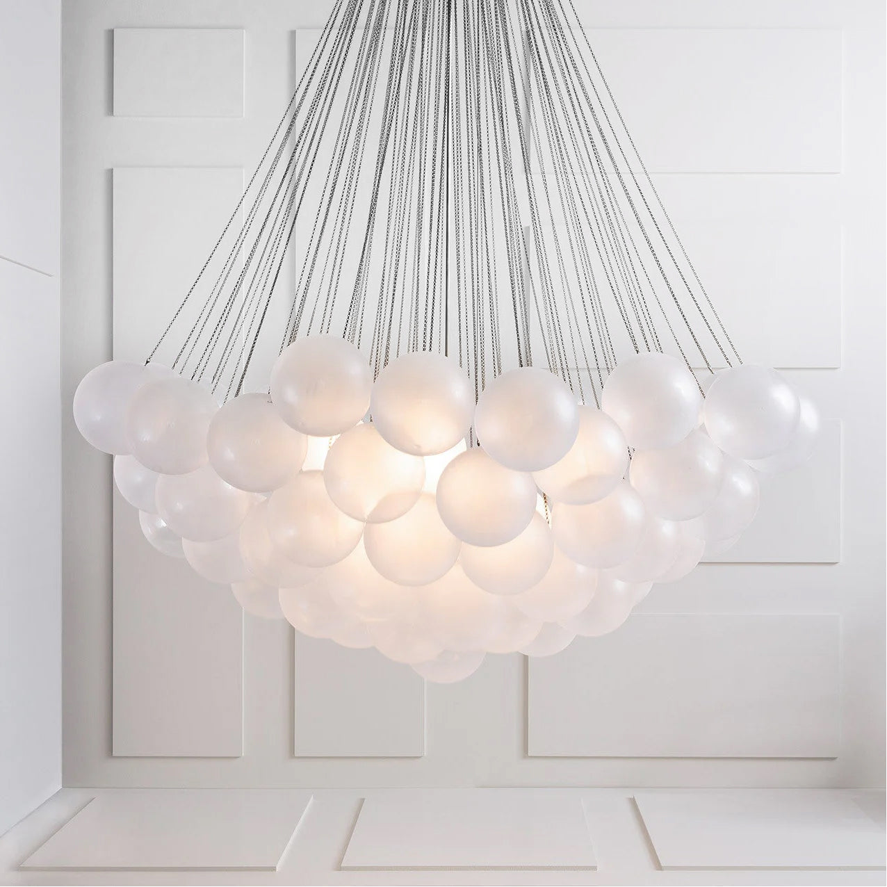 Lustra Lustre Bulles en Verre Satiné